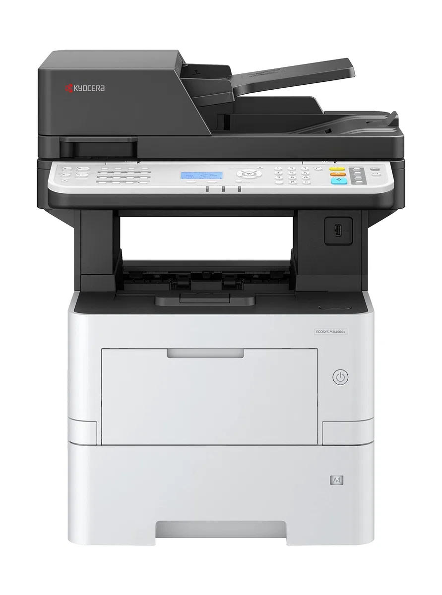 Kyocera Ecosys MA4500x Multifunktionsdrucker Schwarz Weiss, Duplex-Einheit, 45 Seiten pro Minute Drucker Scanner Kopierer, 100+500 Blatt Zufuhr, Gigabit LAN, Mobile Print