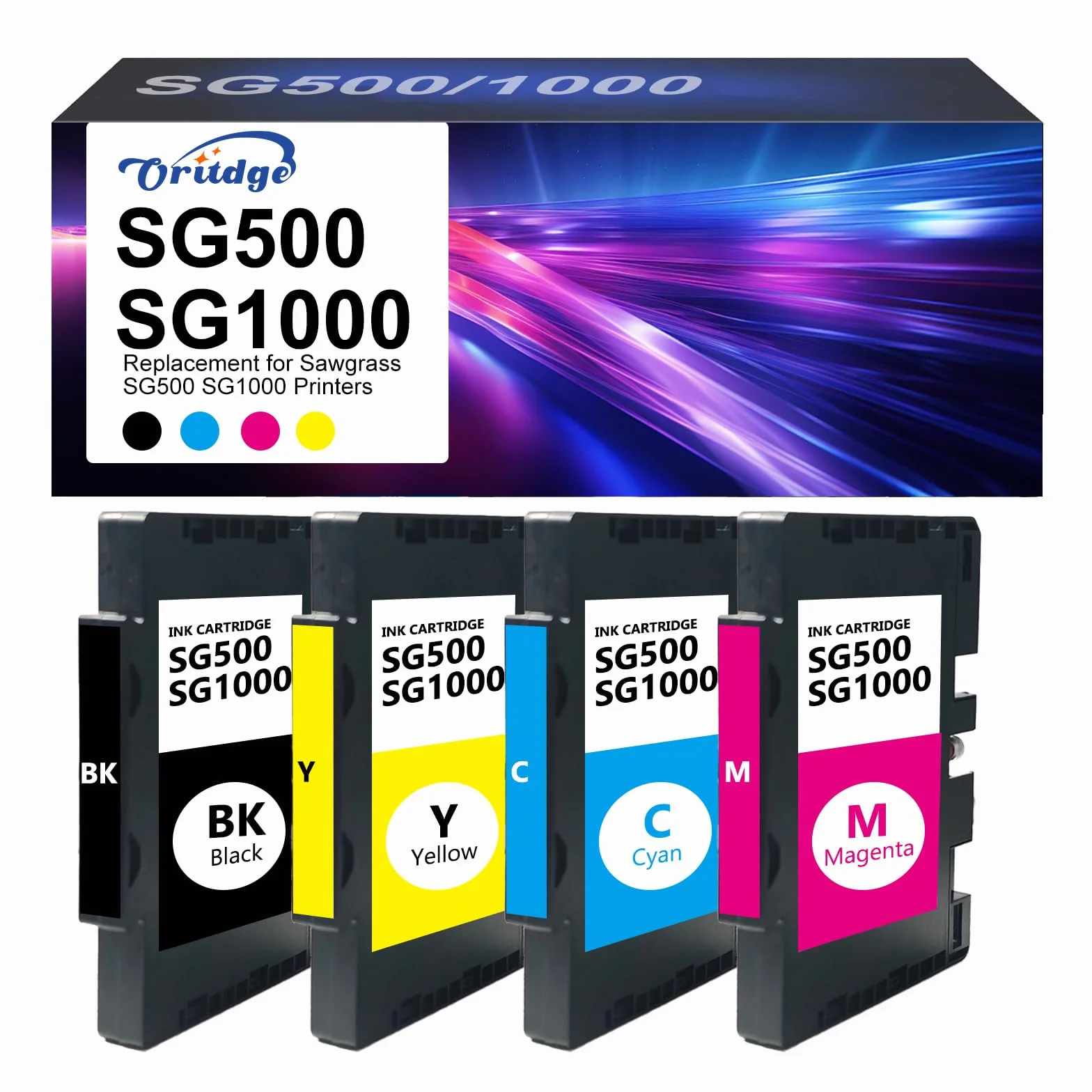 SG500 SG1000 Tintenpatrone mit Sawgrass Virtuoso SG500 SG1000 | SG500 SG1000 Sublimation Druckerpatrone(Schwarz, Cyan, Magenta, Gelb)