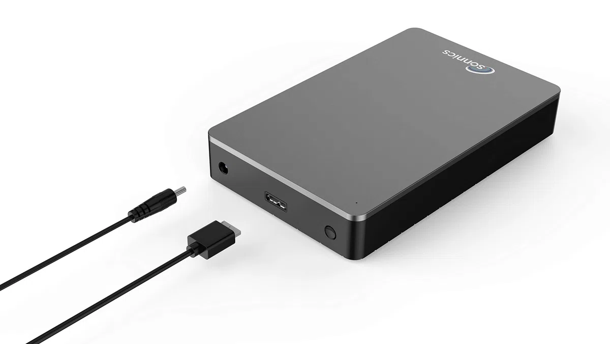 Sonnics 2TB Grau Externe Desktop-Festplatte, USB 3.0 kompatibel mit Windows PC, Mac, Smart TV, Xbox One und PS4