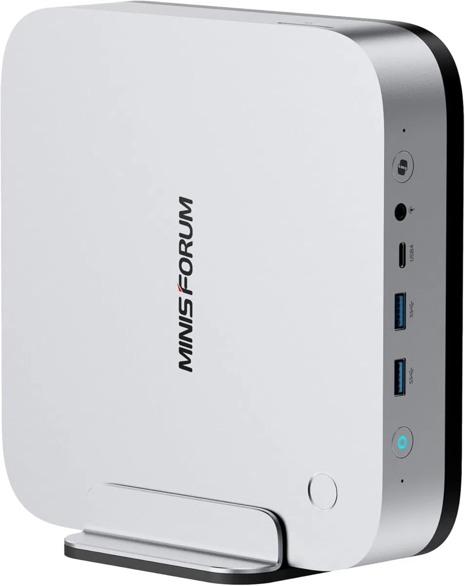 MINIS FORUM AI X1 Pro Mini-PC Barebone, AMD Ryzen AI 9 HX 470 (12C/24T, bis zu 5,2 GHz), Radeon 890M, 4K Quad Display, Dual 2,5G LAN, Wi-Fi 7, Bluetooth 5.4, USB4, OCuLink, ohne RAM/SSD