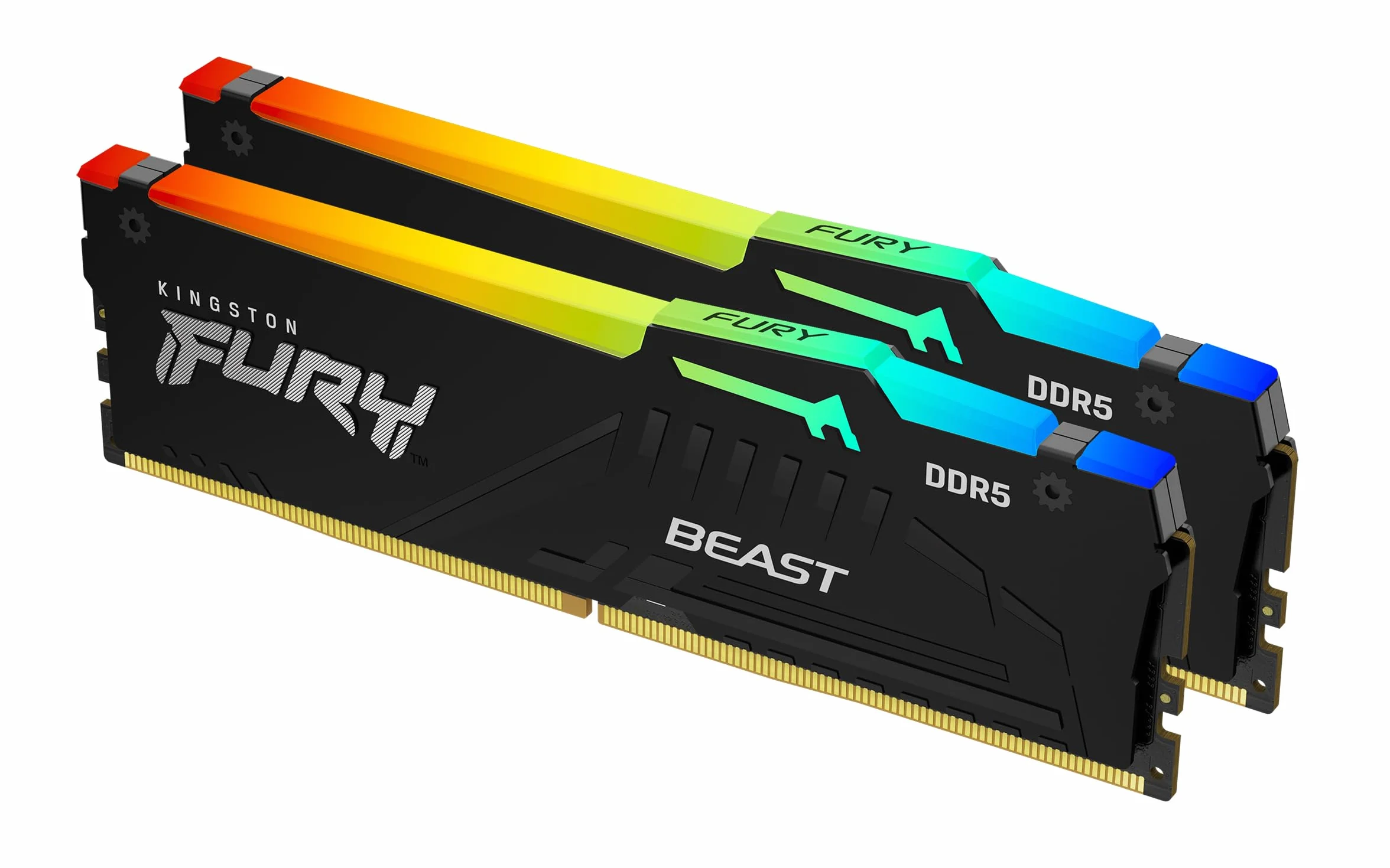 Kingston FURY Beast Schwarz RGB EXPO 32GB 6000MT/s DDR5 CL30 DIMM Desktop Gaming Speicher Kit mit 2 - KF560C30BBEAK2-32