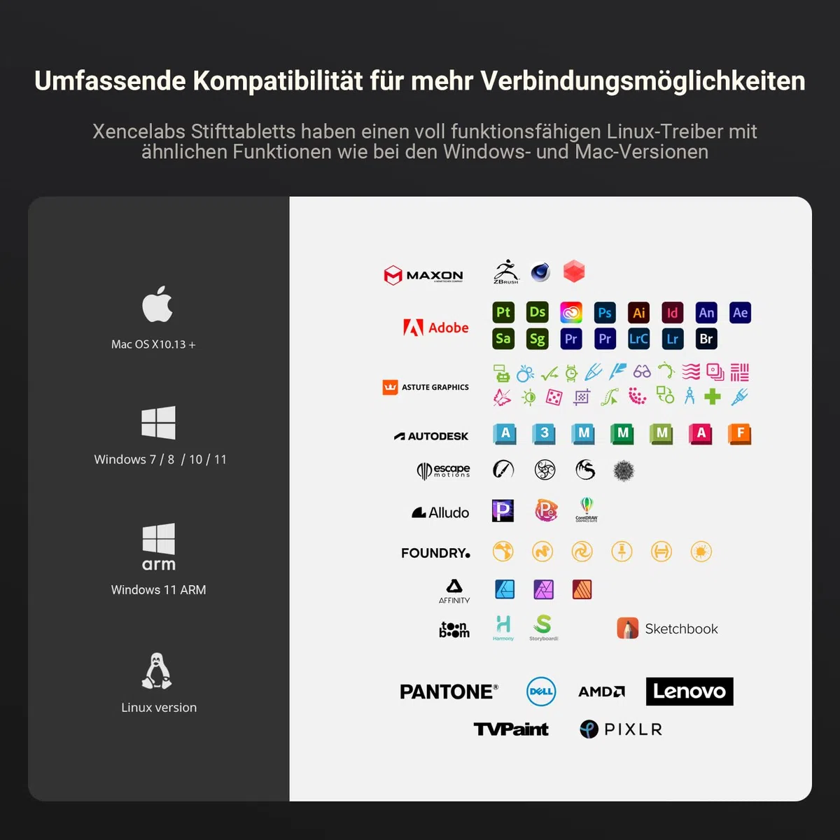 Xencelabs Pen Tablet Small Grafiktablett Wireless Professionelle Zeichentablett Ultradünnes Tragbares Stifttablett mit 2 Stiften 16:9 Zeichenpad Drawing Tablet für Windows-ARM/Windows/Mac/Linux