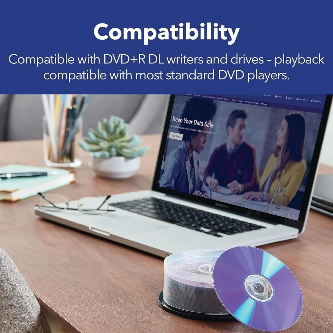 Verbatim 97693 DVD Double Layer DVD+R DL 8.5 GB / 240 min 8x, Full printable White No ID, 50 Stück in Cakebox