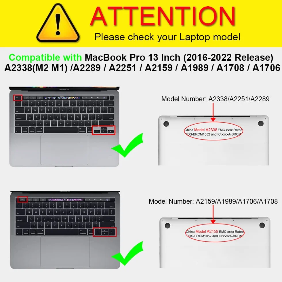 Fintie Hülle Kompatibel mit MacBook Pro 13 Zoll M2/M1 (2022-2016) A2338/A2289/A2251/A2159/A1989/A1706/A1708, Ganzkörper-Rugged TPU Stoßstange Schutzhülle Kompatibel mit MacBook Pro 13, Grau