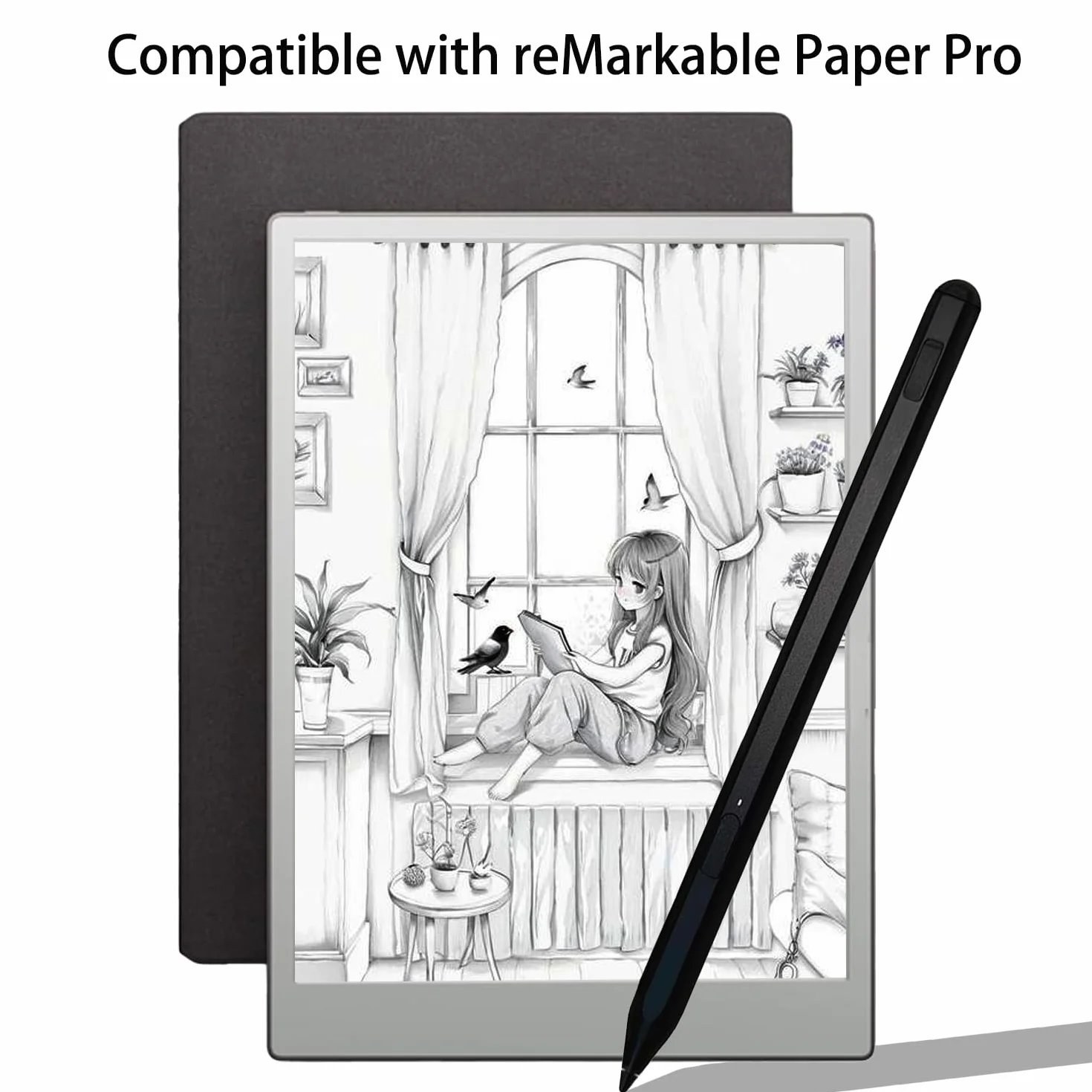 Stylus Pen für Remarkable Paper Pro, kompatibel mit RM81C-1000NW & RM83C-1001NW, 4096 Druckstufen, Palm Rejection