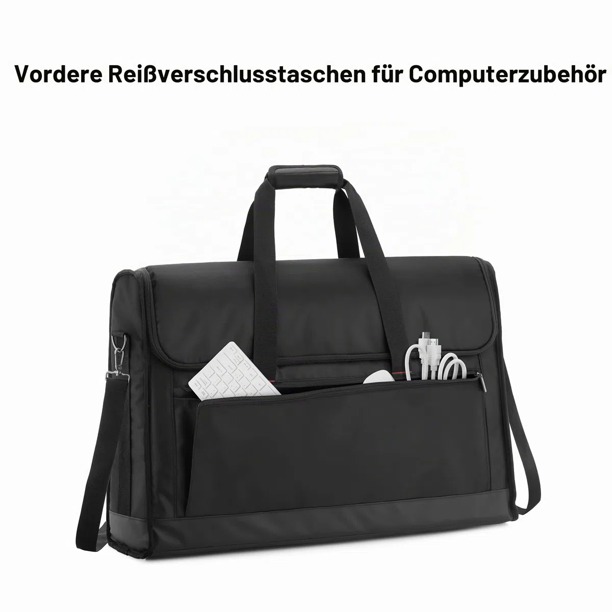 Trunab Monitorabdeckungen PC-Monitorhalter, Tragetasche 24 Zoll Bildschirm Transport, Kompatibel mit LCD, Fernsehern und All-in-1-Computern, mit Schultergurt, Verstärkter Boden, Schwarz