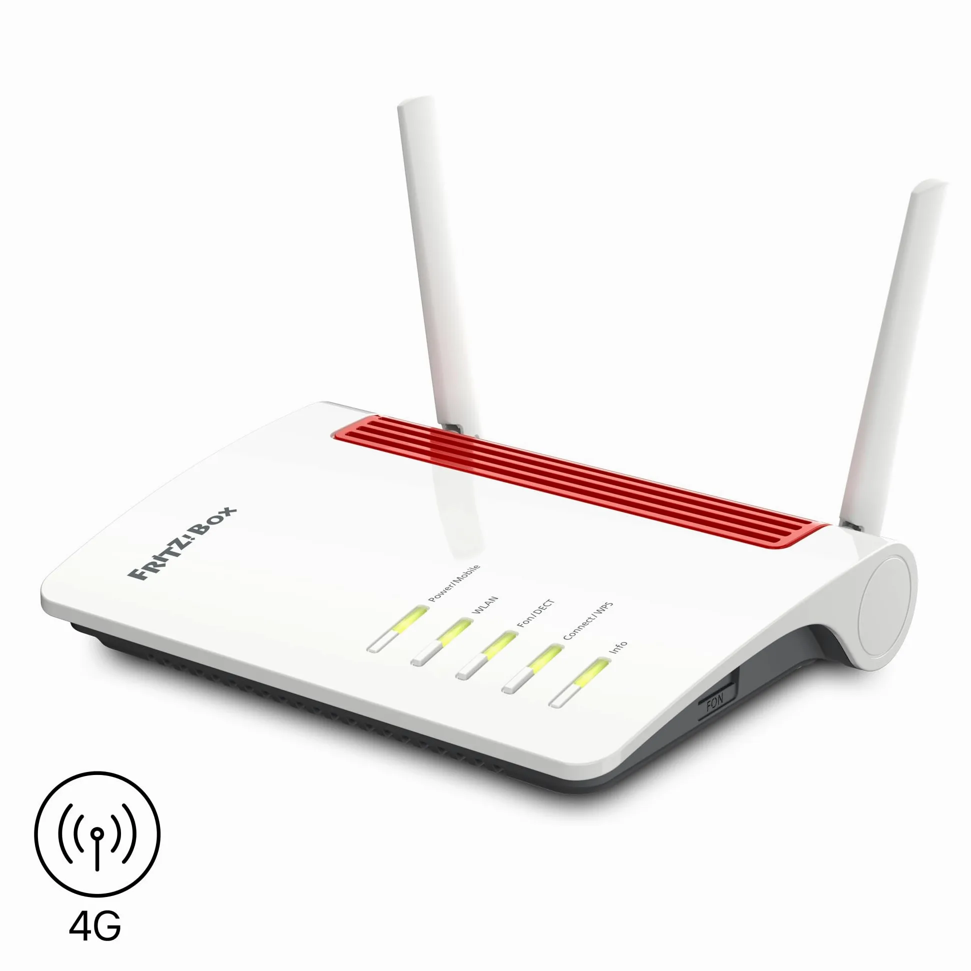 FRITZ!Box 6850 4G | 4G-Mobilfunk-Router | WLAN bis zu 1.266 MBit/s | WLAN Mesh | höchster Sicherheitsstandard | Zentrale für Telefonie und Smart Home | einfache Einrichtung | Made in Europe