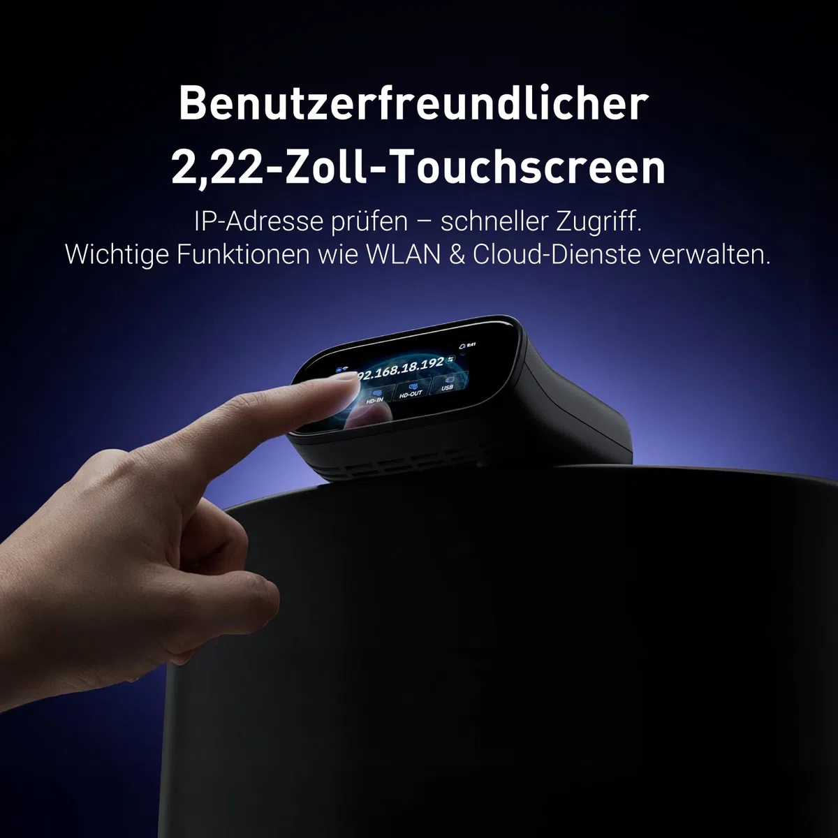 GL.iNet Comet Pro (GL-RM10) Remote KVM über Wi-Fi 6: 4K@30fps Passthrough, Touchscreen, 32GB eMMC, Tailscale Fernzugriff & ATX/SwitchBot-Steuerung für Notfallwiederherstellung, Ideal für Home Office