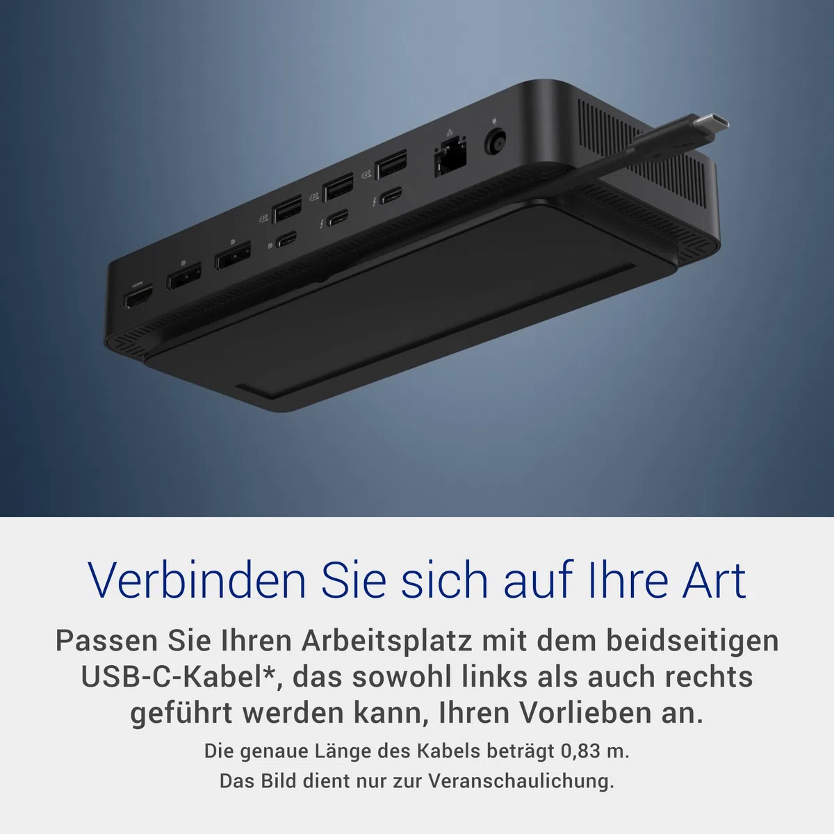 Dell Pro Thunderbolt 5 Intelligente Dockingstation SD25TB5 – Stromversorgung bis 300W, unterstützt 4 Displays 4K 120Hz/8K, 6X USB, HDMI 2.1, DP 2.1, 2.5GbE, Remote-IT-Management, kompaktes Design