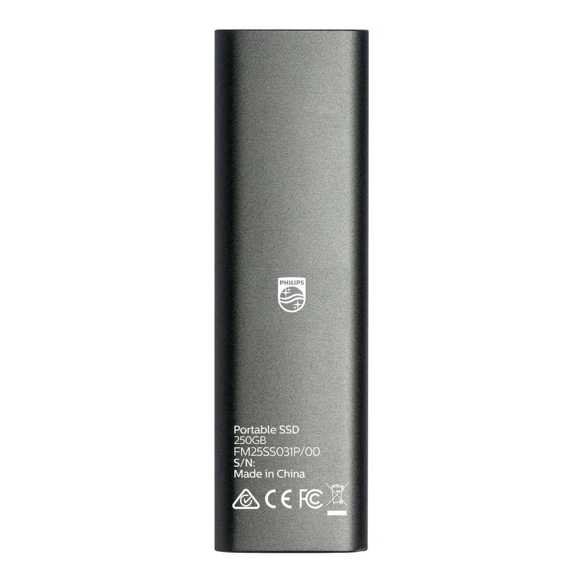 Philips Externe Portable SSD 250 GB - Ultra Slim SATA Ultra Speed USB-C, Lesegeschwindigkeit bis zu 540 MB/s, Aluminium