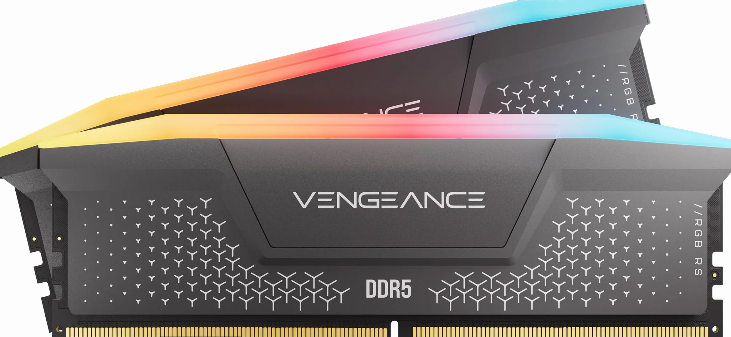 CORSAIR Vengeance RGB RS DDR5 RAM 32GB (2x16GB) Bis zu 6000MHz CL36-44-44-96 1.35V AMD Expo & Intel XMP 3.0 Desktop-Arbeitsspeicher – Grau (CMG32GX5M2E6000Z36)