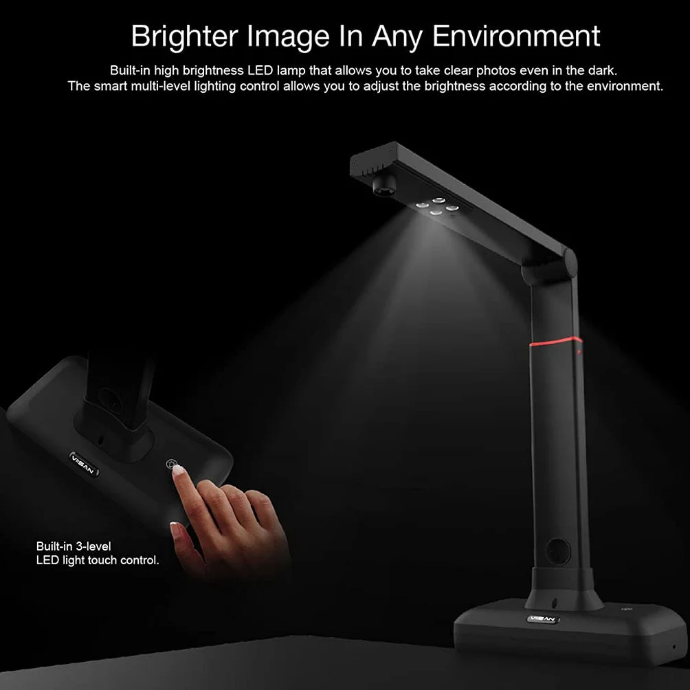 VIISAN Dokumentenscanner - 23MP Buchscanner mit Scan Max A2, ideal für große Periodika, Bücher und Dokumente. Unterstützt A3/A4/A5/Karten, mehrsprachige OCR-Texterkennung, kompatibel mit Mac/Windows