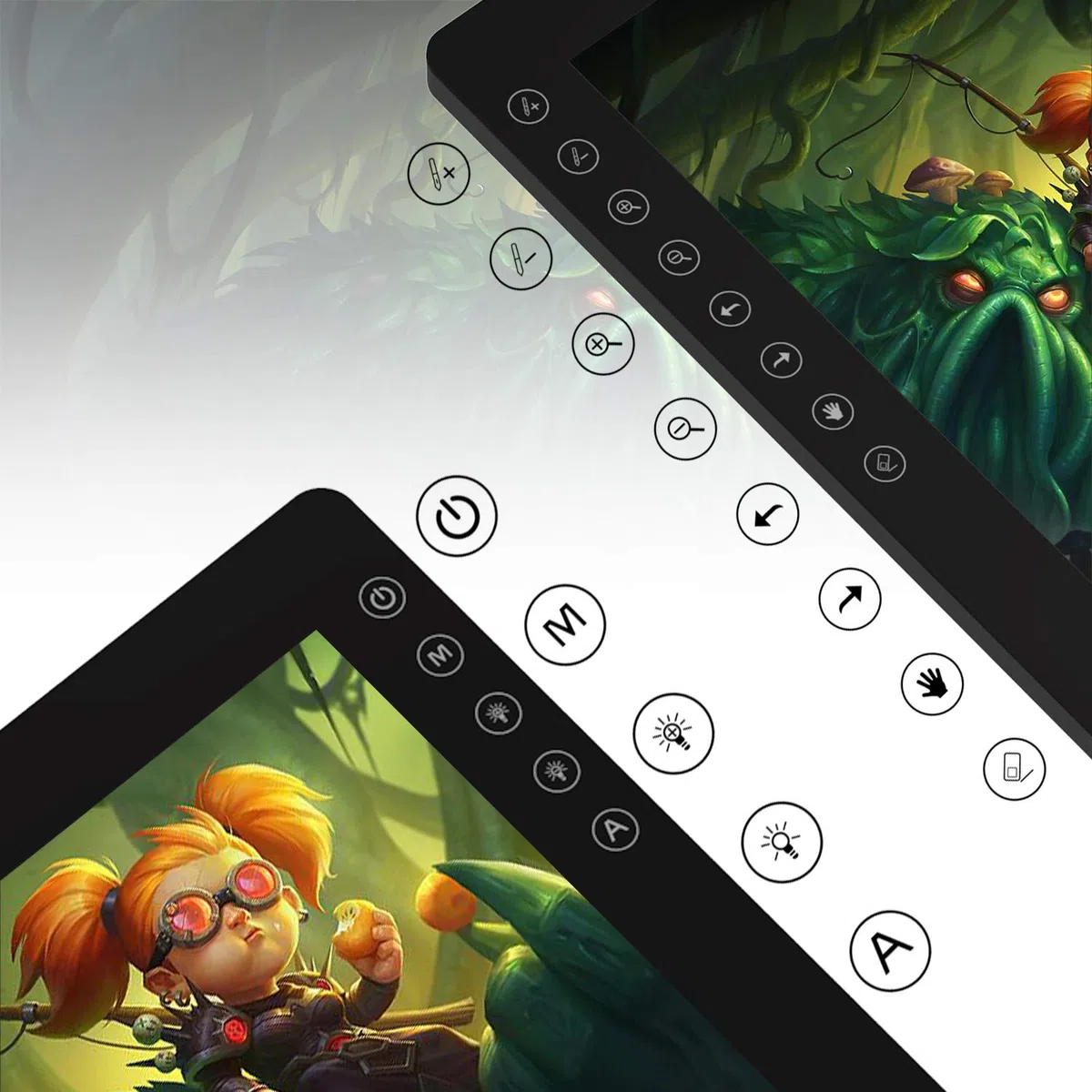 GAOMON PD2200 Grafiktablett mit Display 22 Zoll 92% NTSC Full HD Monitor und mit Standfuß, batterielosem Stift mit Neigungserkennung, kompatibel mit Windows & Mac