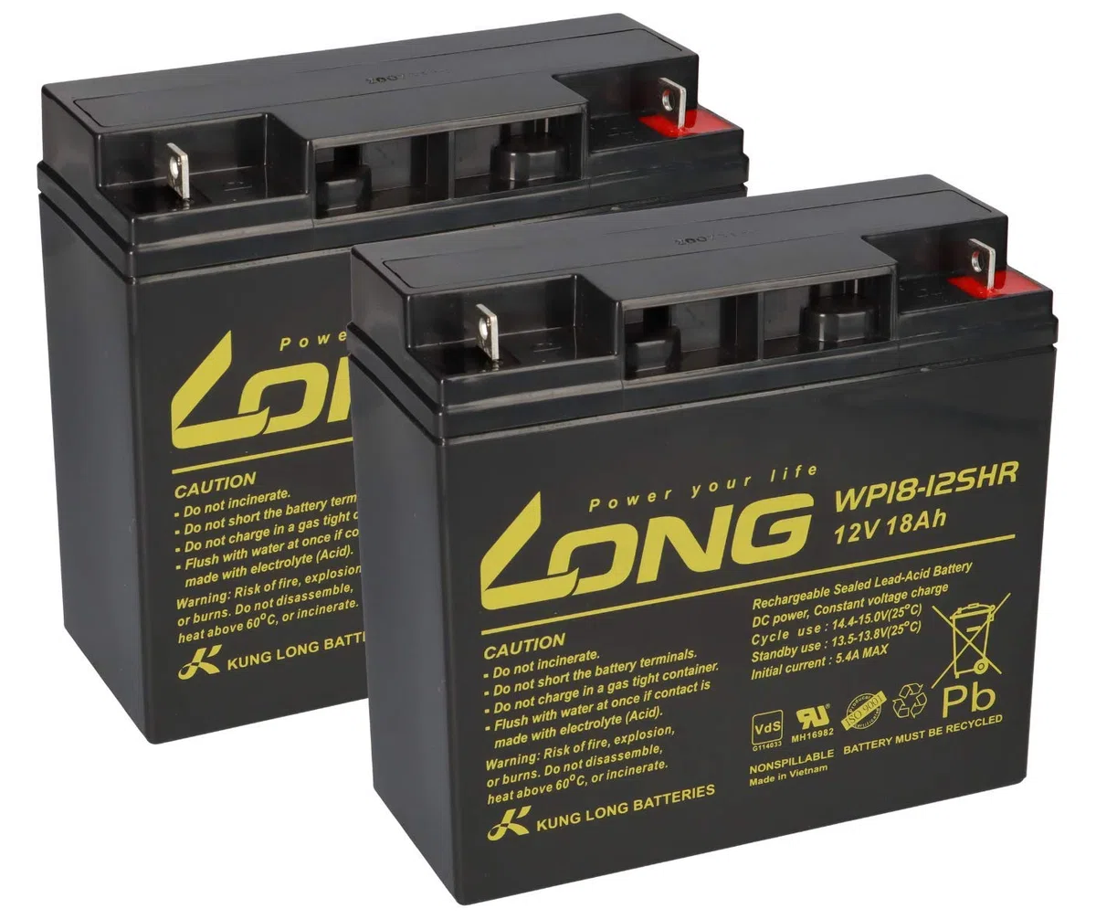 Akku Set 2X 12V 18Ah Kompatibel USV UPC APC RBC7 RBC 7 - Langlebig - Wartungsfrei - Zuverlässig - Ersatzakku