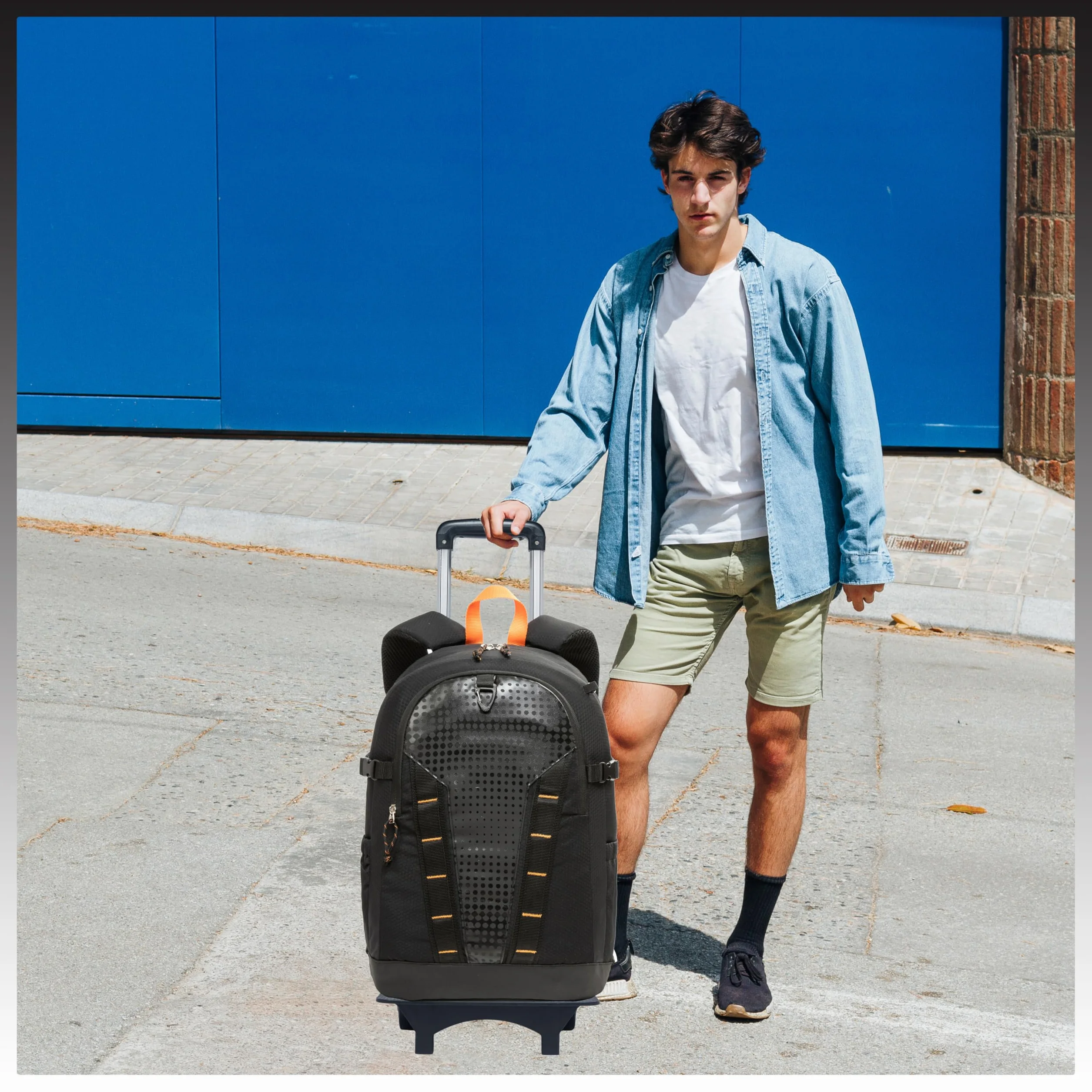 HTgroce Trolley Laptop-Tasche, Aktentasche zum Rollen Herren, Büro Business-Reisen Laptop Koffer