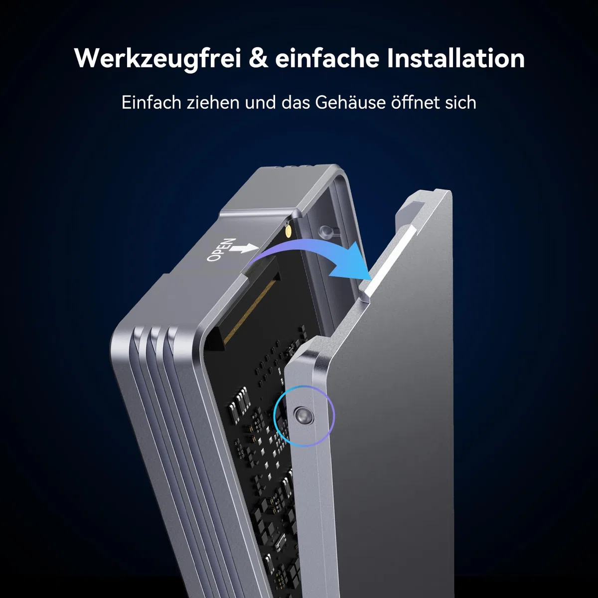 40Gbps M.2 NVMe SSD Gehäuse, ANYOYO NVMe Gehäuse kompatibel für Thunderbolt 5/4/3 M.2 SSD Gehäuse für PCIe 2280 M-Key (B+M Key), USB C Aluminium SSD Gehäuse kompatibel für USB 4/3.2/3.1