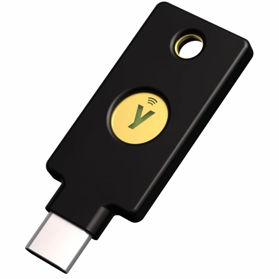 Yubico Security Key C NFC Schwarz FIDO2 USB-C NFC Zwei-Faktor-Authentifizierung Sicherheitsschlüssel