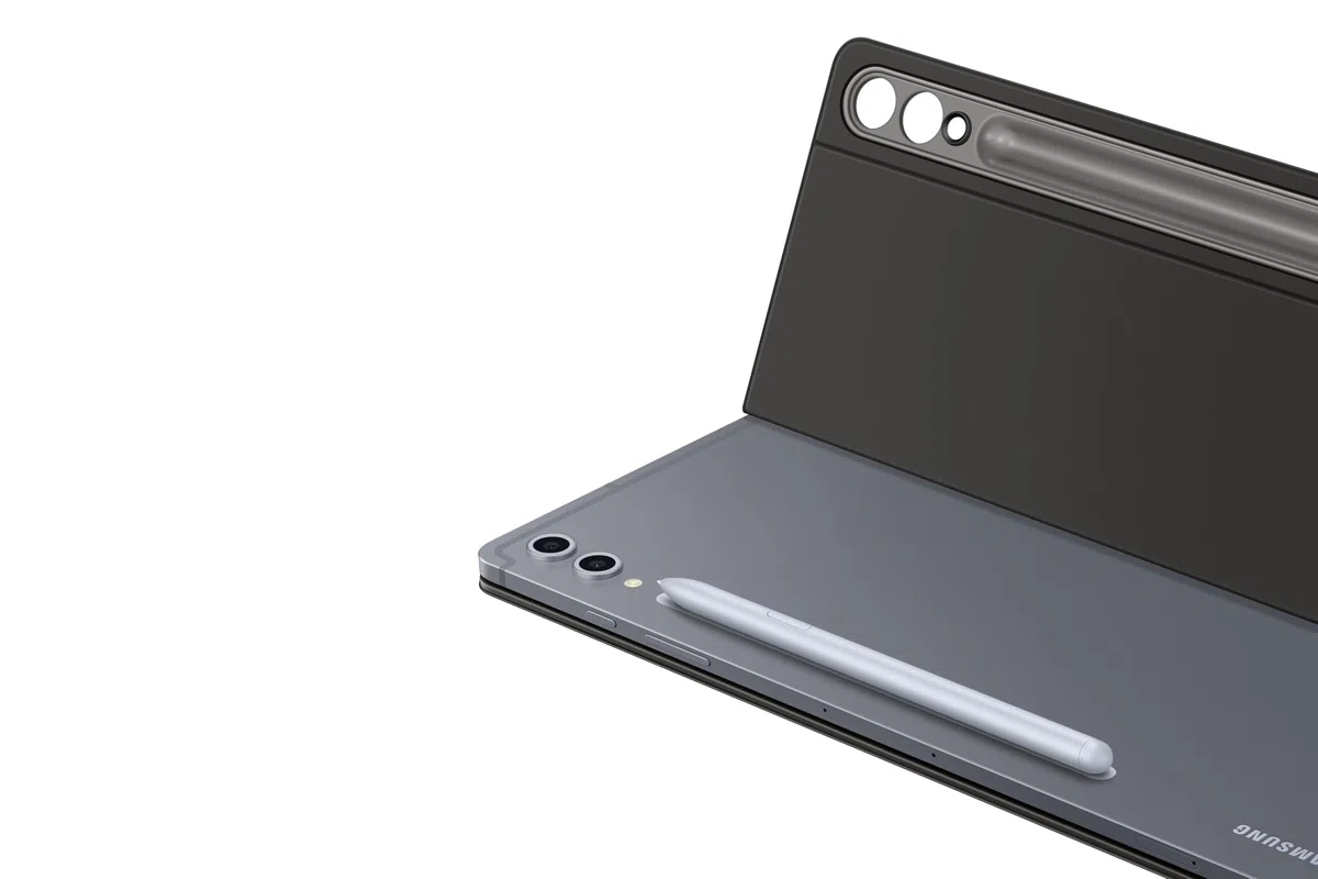 Samsung Book Cover Keyboard Slim EF-DX820 für das Galaxy Tab S10+| Tab S9+| Tab S9 FE+ mit QWERTZ-Tastatur und AI-Taste, Einteilige Tablet-Hülle, schlankes Design, S Pen Fach, Schwarz