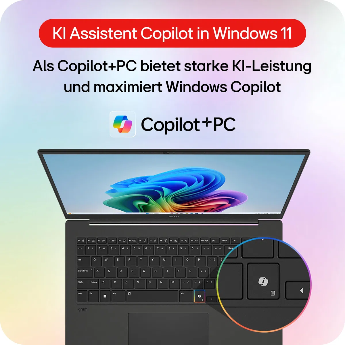 LG gram Pro 16 16Z90TS-G.AU89G (16 Zoll) IPS Notebook, Intel Core Ultra 7 258V, Intel Arc™ Graphics 140V, 16GB RAM, 1TB SSD, federleicht (1,239 kg), gram AI, Copilot+ PC, 77 Wh, Thunderbolt 4, Schwarz