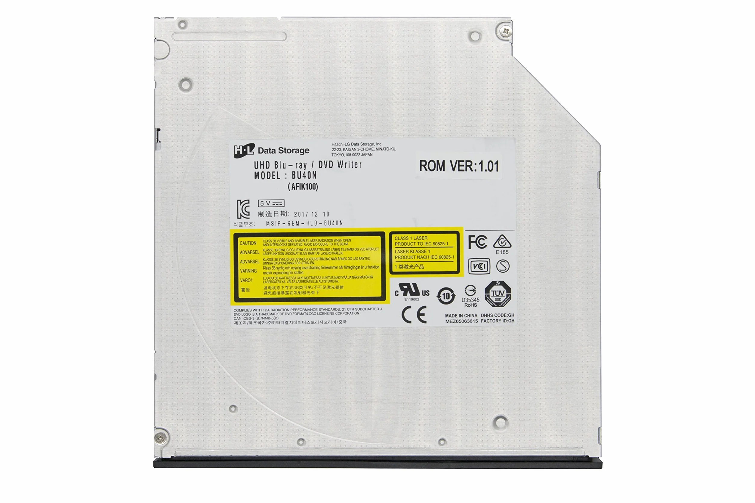 HLDS bu40 N Ultra Slim interner Ultra HD BLU-RAY Optisches Laufwerk/9,5 mm/UHD Drive