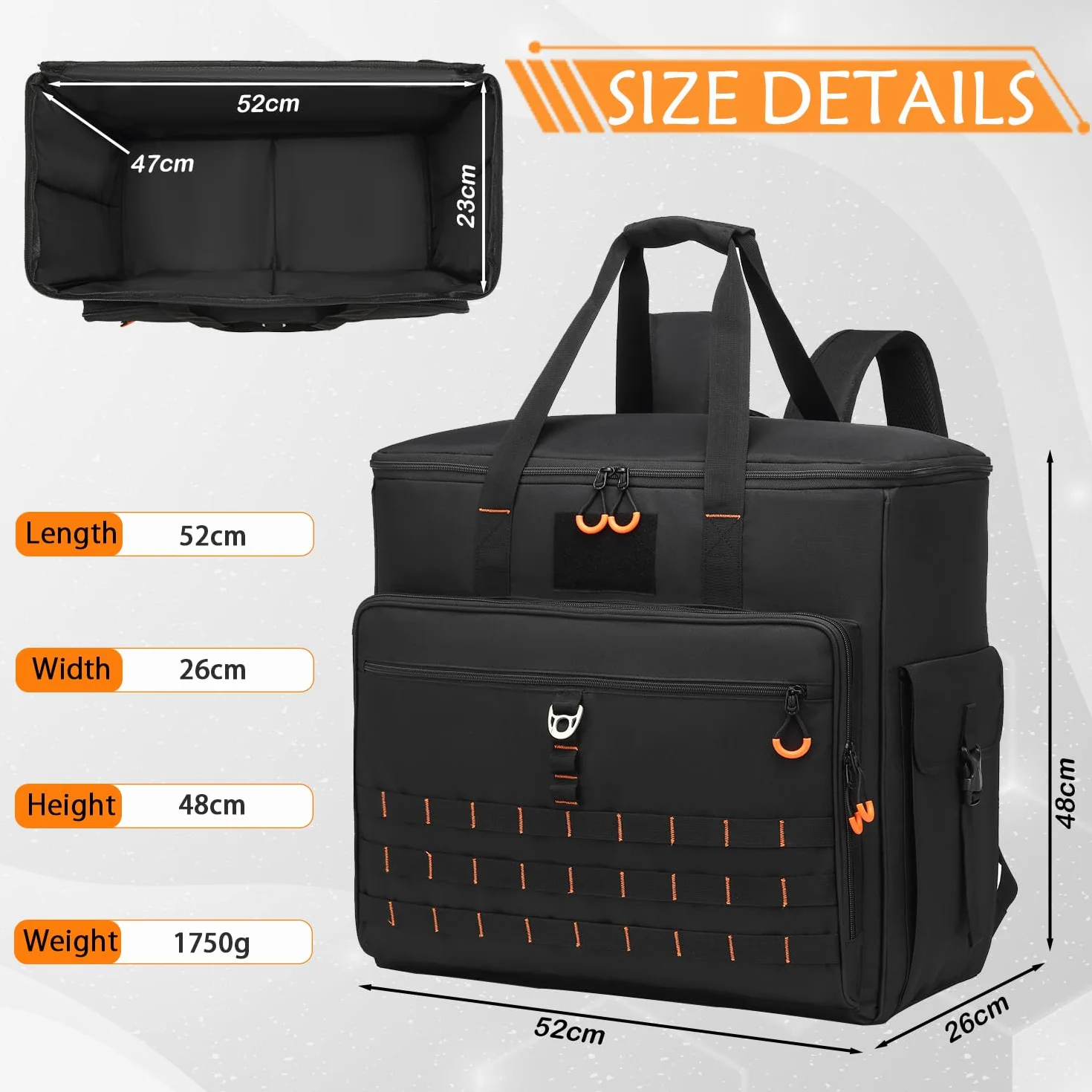 PC Tower Tasche gepolsterte Desktop Computer Gehäuse Tragetasche Rucksack für Tastatur, Maus, Kabel und Zubehör (Nur Tasche)