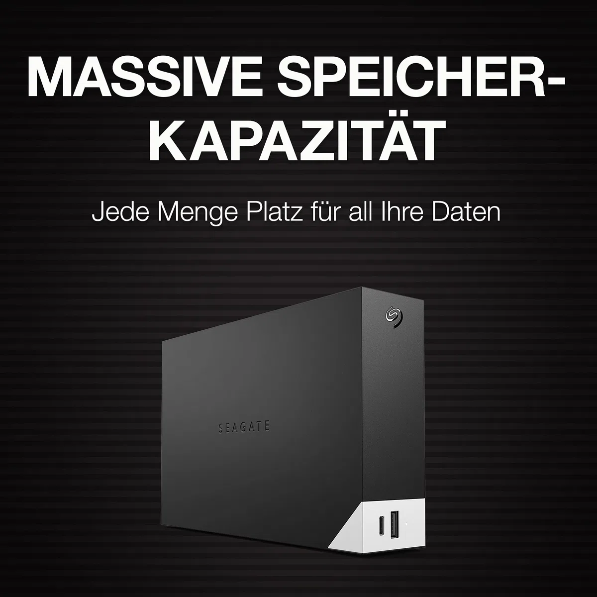 Seagate One Touch HUB 8TB, Externe Festplatte, 2 fach USB Hub, 3.5 Zoll, USB 3.0, PC, Notebook & Mac, inkl. Data Rescue Service (STLC8000400)
