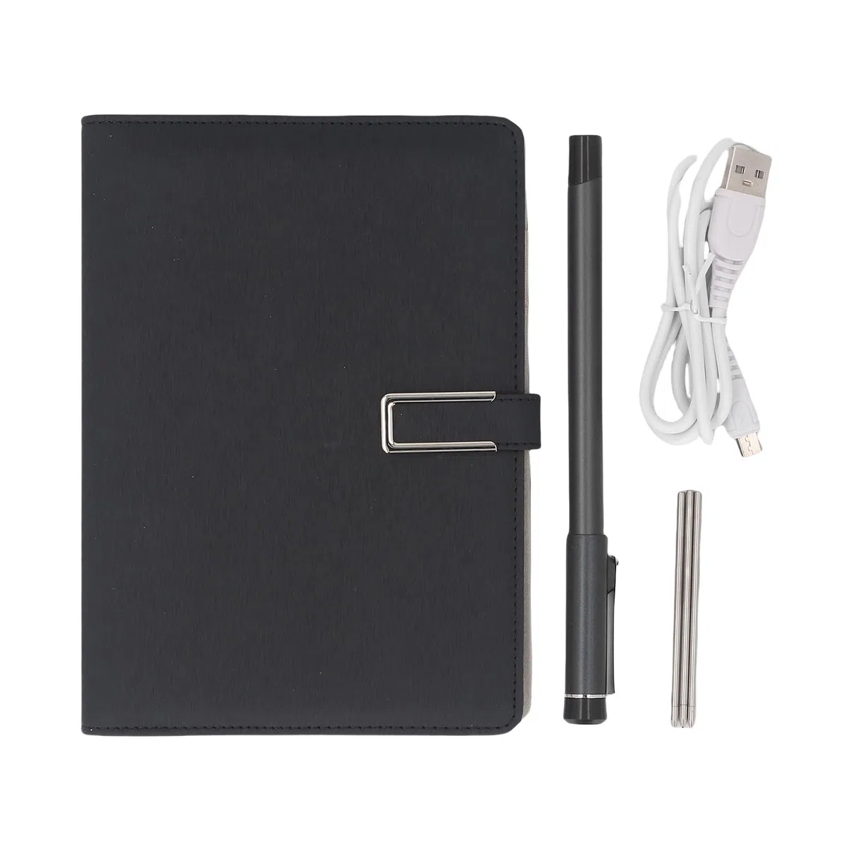Dpofirs Digitales Notizbuch mit Smart Pen, Echtzeit -Synchronisation, Textkonvertierung über Bluetooth, Handschrift für Text, 80 -Seiten -Schreibsatz für Telefone Tablets (Black)
