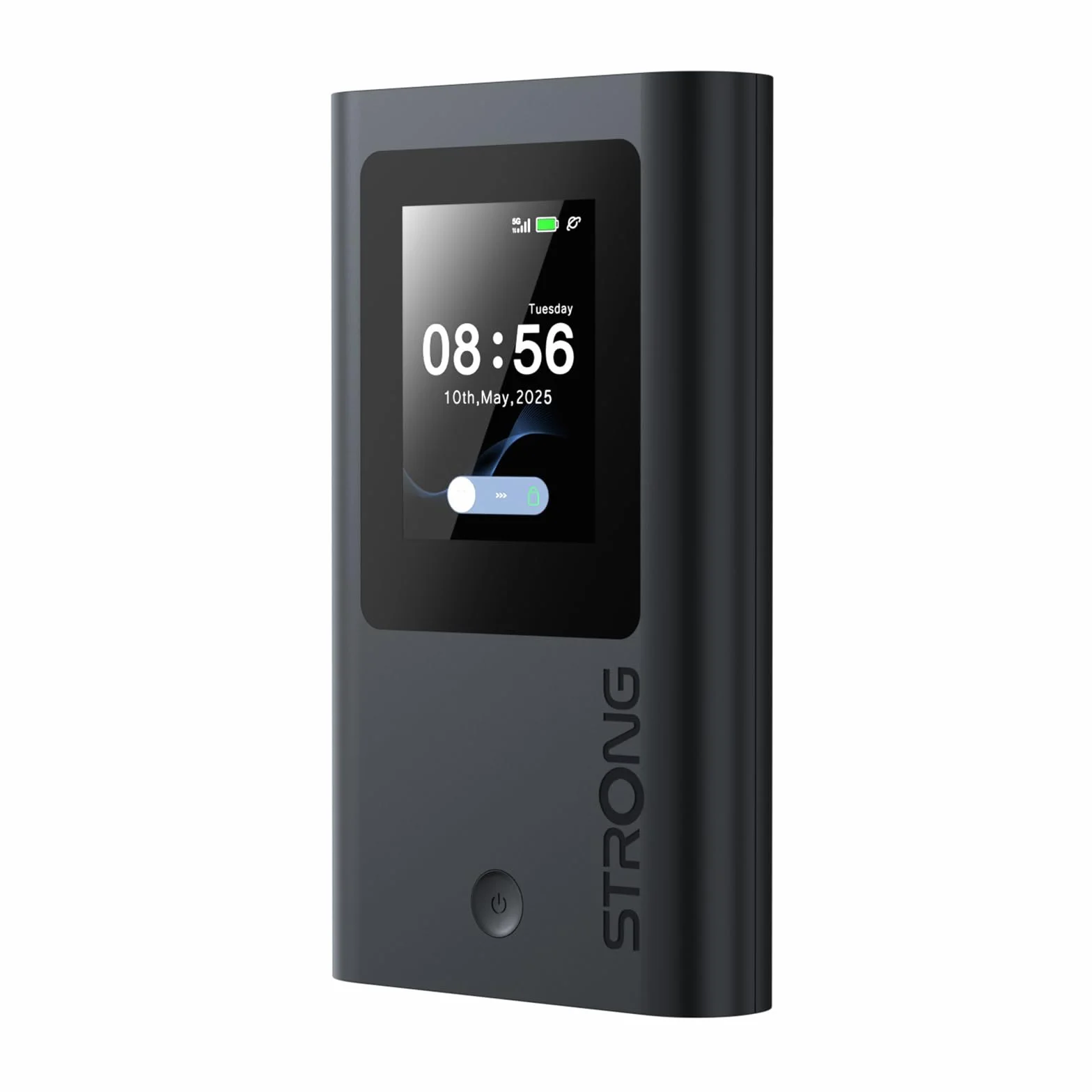 STRONG 5G+ HOPI Mobiler WLAN Router mit 5 GB Daten, Tragbarer Dual Band WLAN 6 AX1800 Router mit eSIM, bis zu 3,4 Gbit/s Downloadspeed, 4500 mAh Akku, USB C Port, Powerbank Funktion, Schwarz