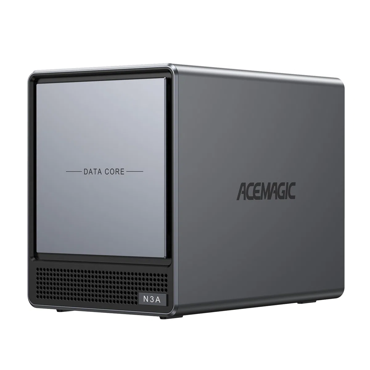 ACEMAGIC N3A NAS Server 4-Bay, AMD Ryzen R2544, 8GB DDR4 & 128GB SSD, 4x3,5" HDD,2xM.2 NVMe, 2,5GbE LAN, Leiser Netzwerkspeicher & Heimcloud für Homeoffice, Medienstreaming & Backup (ohne Festplatte)