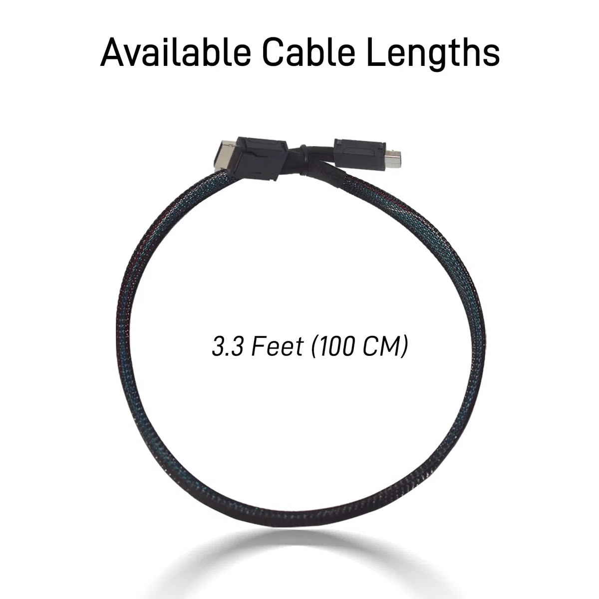 Oculink Kabel PCIe 4.0 SFF-8611 4i Stecker Verlängerungskabel für Oculink eGPU onexGPU Mini PC SSD 3,3 Fuß (100cm)