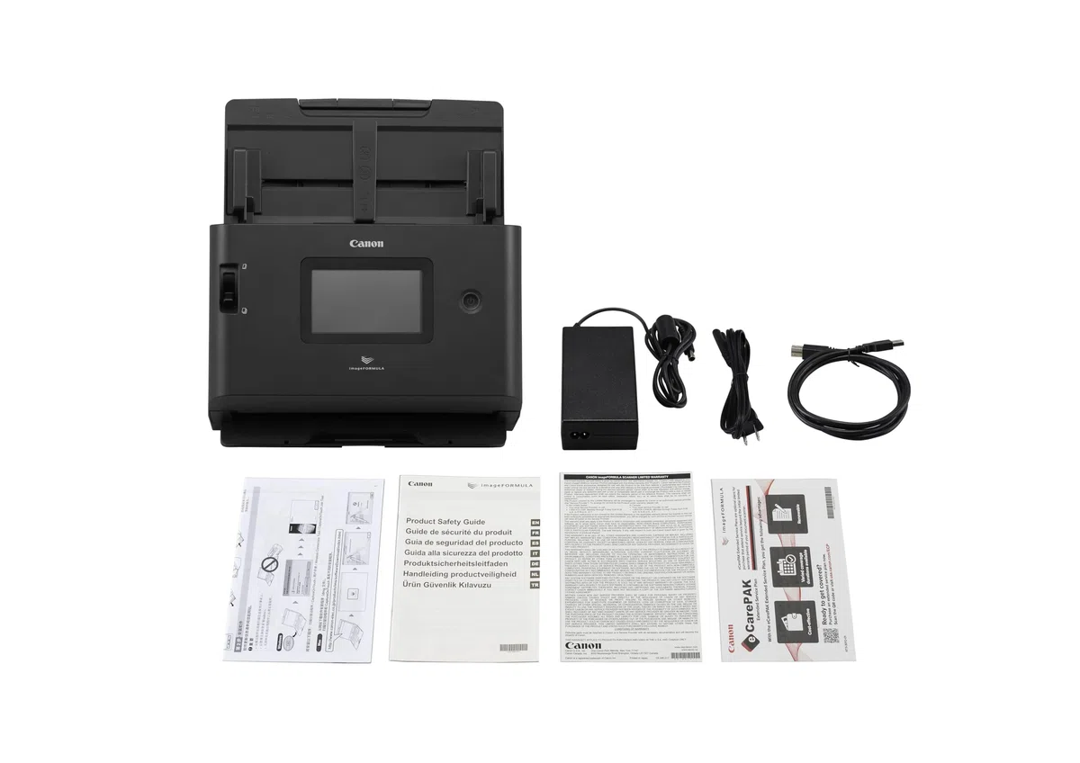 Canon imageFORMULA DR-S350NW, Desktop Dokumentenscanner, Scannen mit Webbrowser und direktem Auftragsscan, 4.3”Touch-Panel, SuperSpeed USB 3.2, LAN und WiFi (2.4GHz/5GHz)