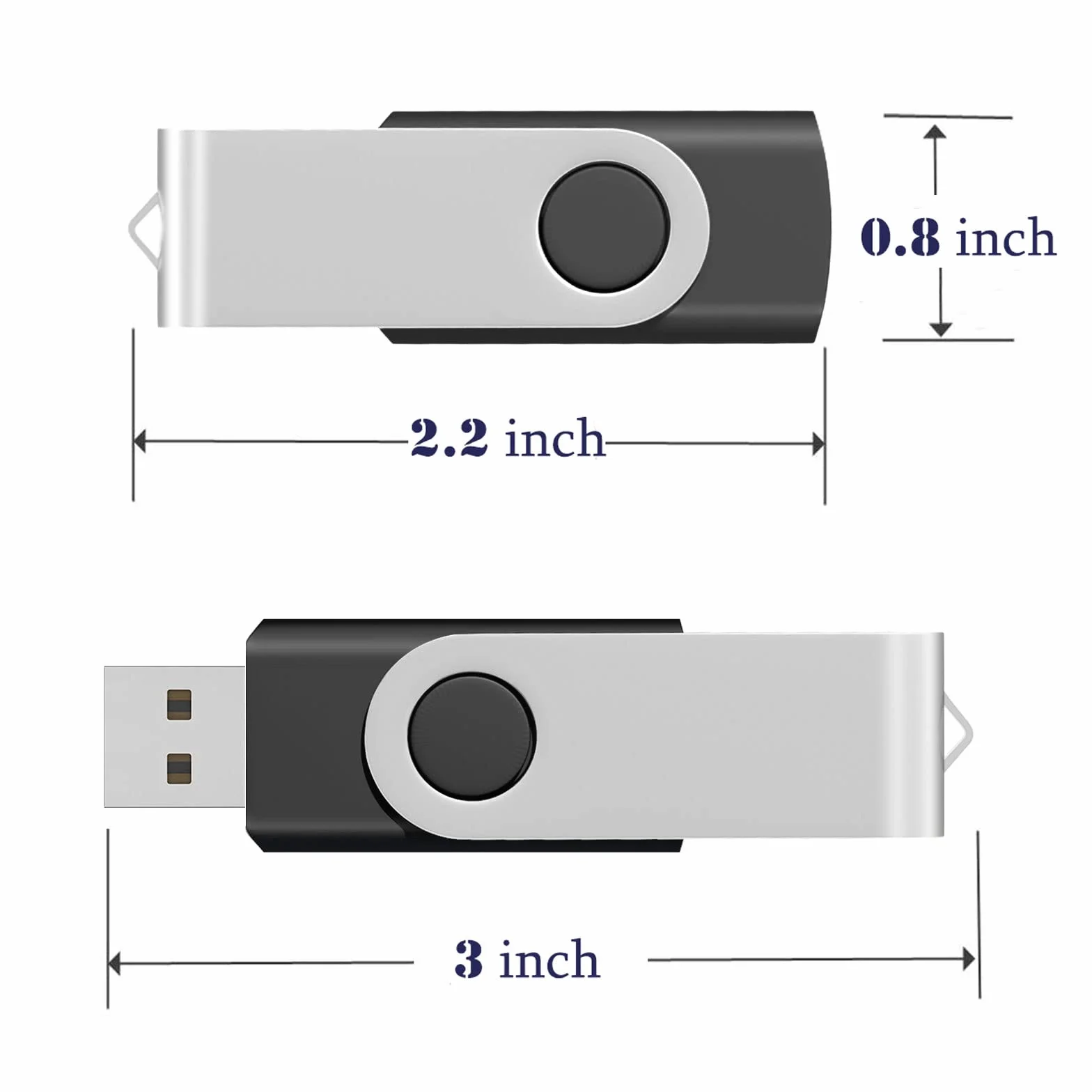 EASTBULL 4GB USB Stick Swivel Flash Memory Drive Flash Drive USB Mmemory Sticks, 20 stück Mehrfarbig