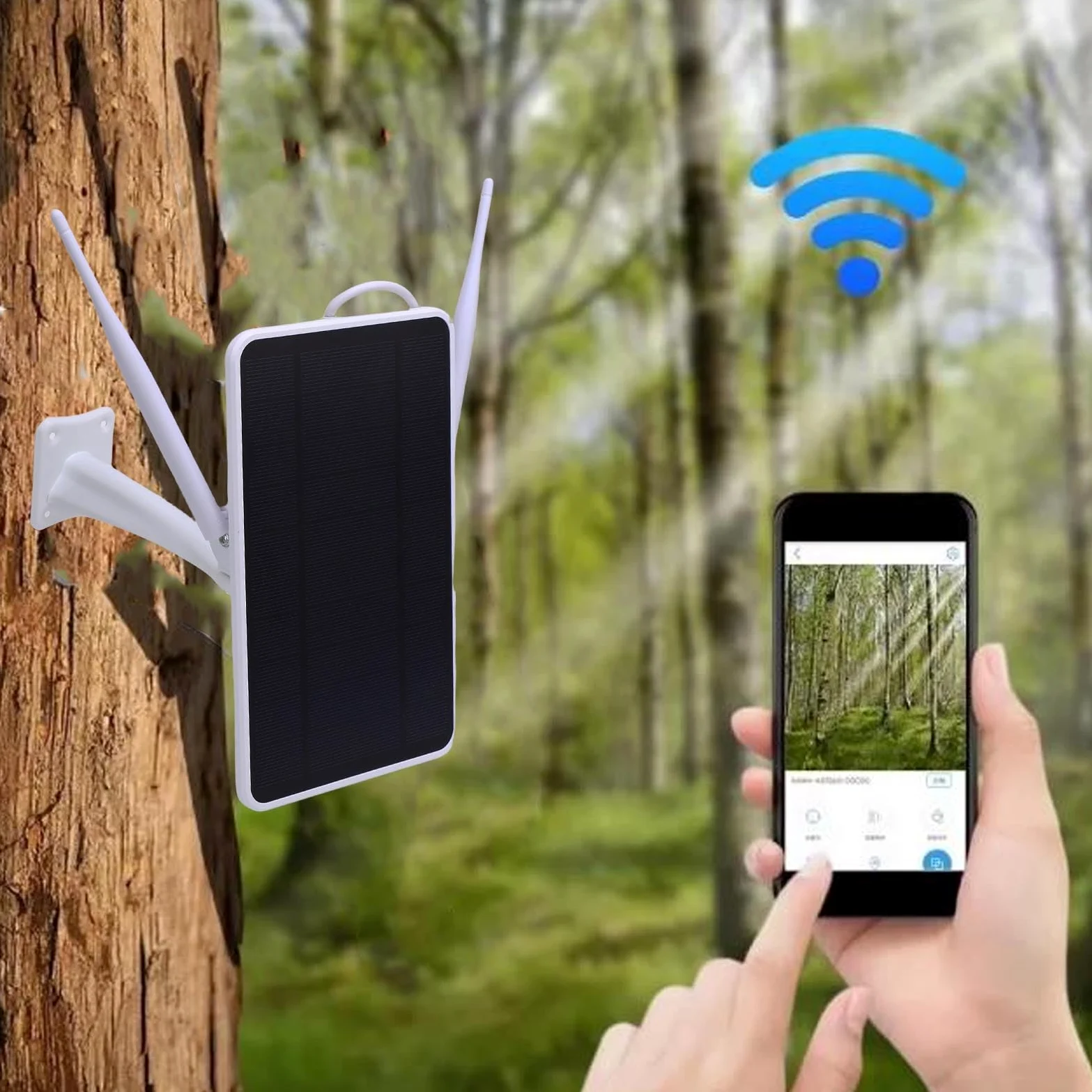 6W Solar Angetrieben 4G LTE -Modemrouter, Outdoor WiFi Extender Signal Booster, Long Endurance IP66 Water Proof 4G WiFi Solar Router Repeater für Kamera (Europäische Version