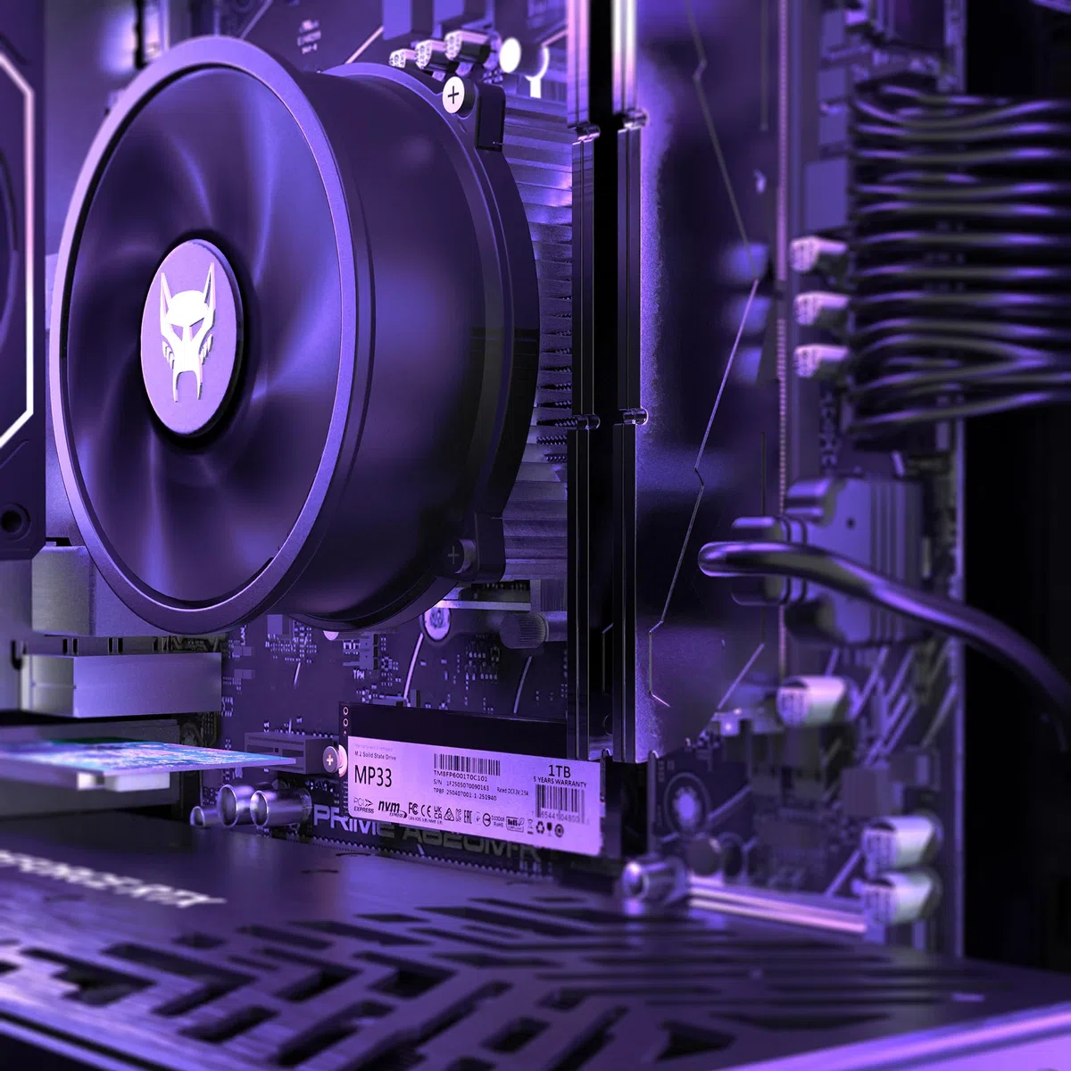 BEASTCOM Q5 | Gaming PC Set Bundle | AMD Ryzen 7 5700X 8X 4,60GHz 16 Threads, RTX 5060 8GB, 16GB RAM, 1TB NVMe SSD, Monitor LED 27" + RGB Tastatur + Maus + Mauspad, HDMI, WLAN, Win 11