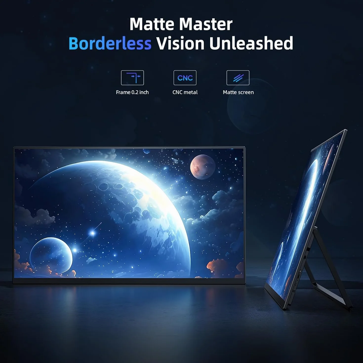 EVICIV Portable Monitor 18,5 Zoll 120Hz FHD 1080P 125% sRGB 2000:1 IPS Gaming Display USB C Mini HDMI VESA Ständer 180°