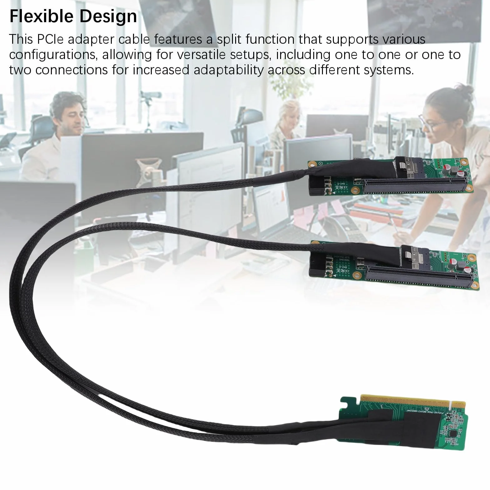 Vielseitiges PCIe 4.0-zu-SFF-8654-Extender-Adapterkabel, Hohe Leistung für Nahtlose Upgrades