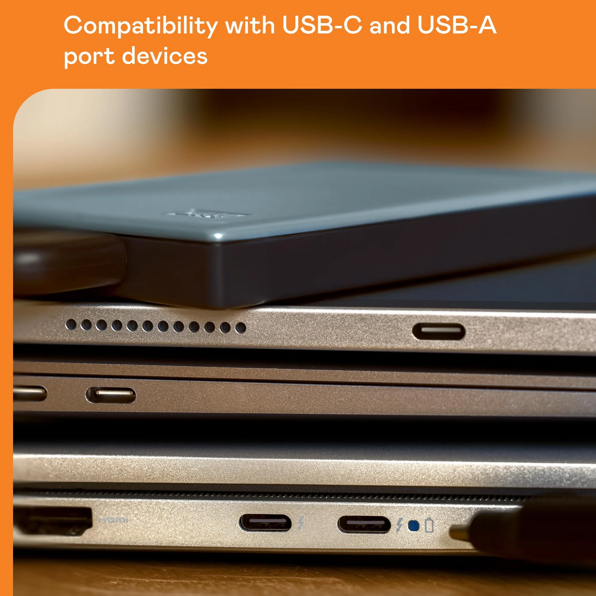 WD Mobile My Passport-Festplatte, funktioniert mit USB-C 6 TB (Mobile Festplatte, Passwortschutz, Backup-Software, USB 3.2 Gen 1, 3 Jahre Garantie) Siliziumgrau