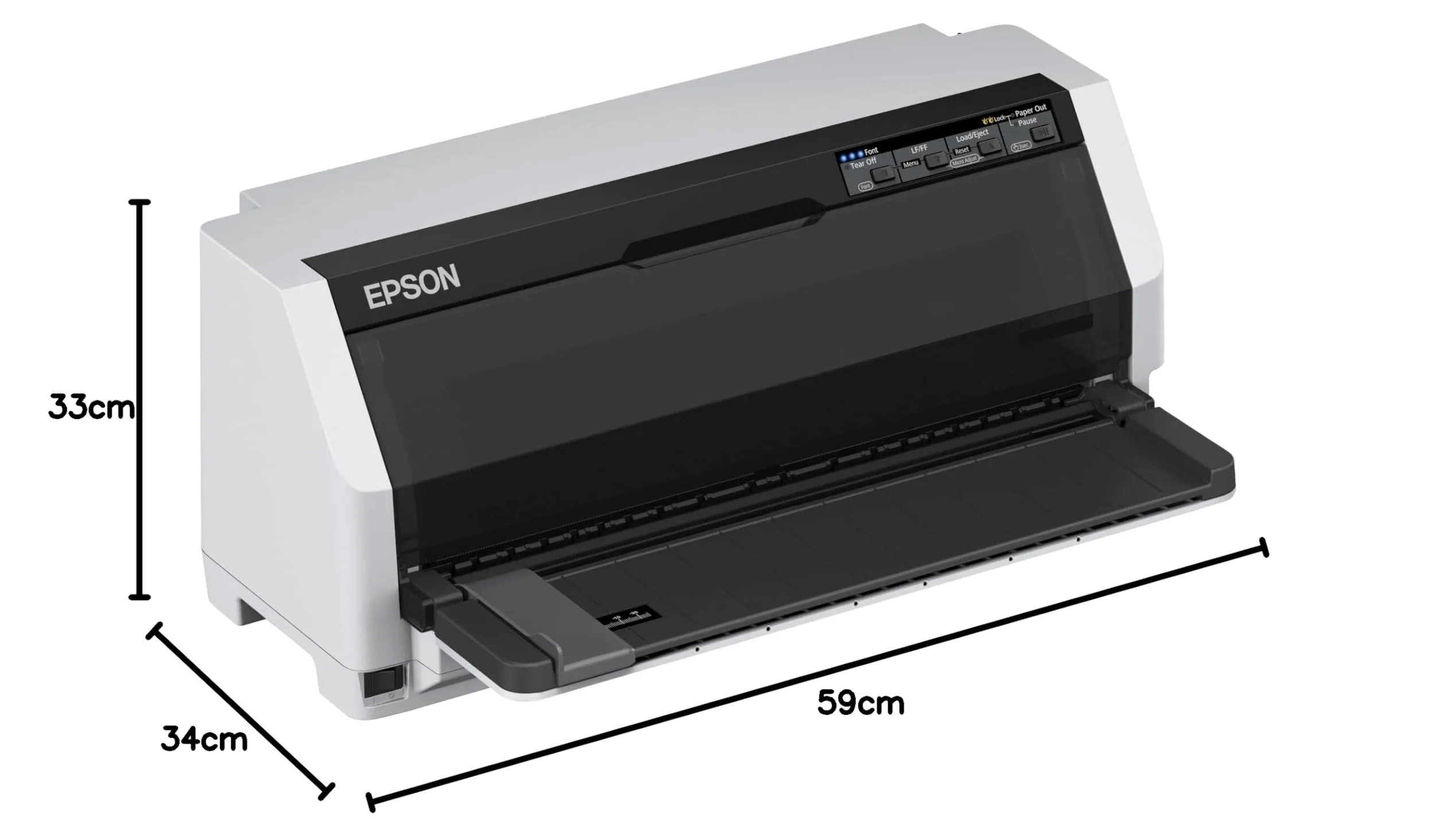 Epson LQ-780N Matrixdrucker (24-Nadeln, USB 2.0, Ethernet, Parallel) Weiss