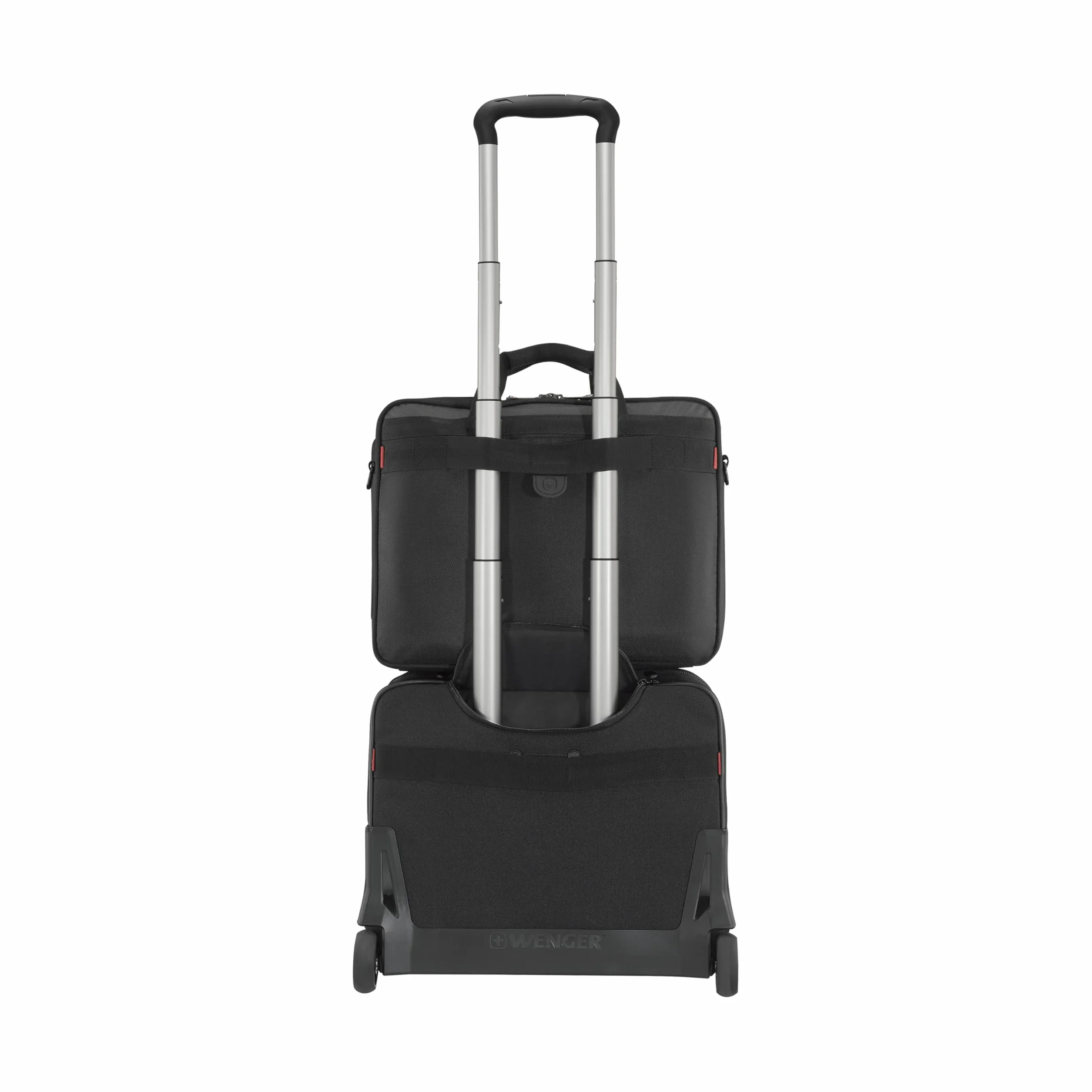 WENGER Patriot Trolley Laptop-Tasche, Notebook bis 17 Zoll, Tablet bis 10 Zoll, Aktentasche zum Rollen, Organizer, 38 l, Damen Herren, Büro Business-Reisen, Schwarz, 612259