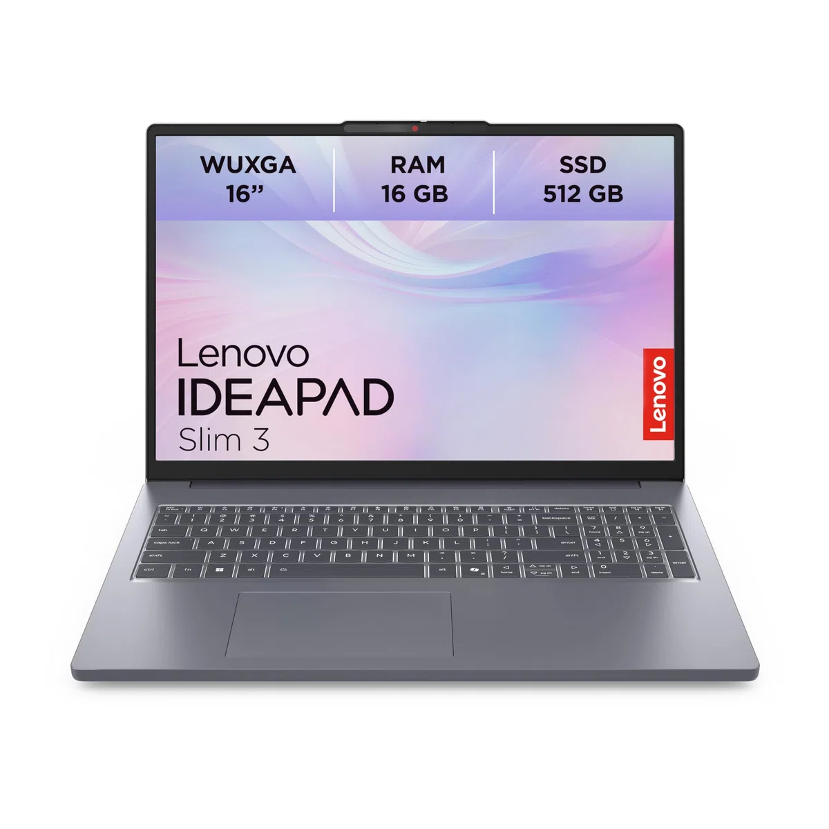 Lenovo IdeaPad Slim 3 Laptop | 16" WUXGA OLED Display | AMD Ryzen 5 150 | 16GB RAM | 512GB SSD | AMD Radeon Grafik | Windows 11 | QWERTZ | Grau | 3 Monate Premium Care