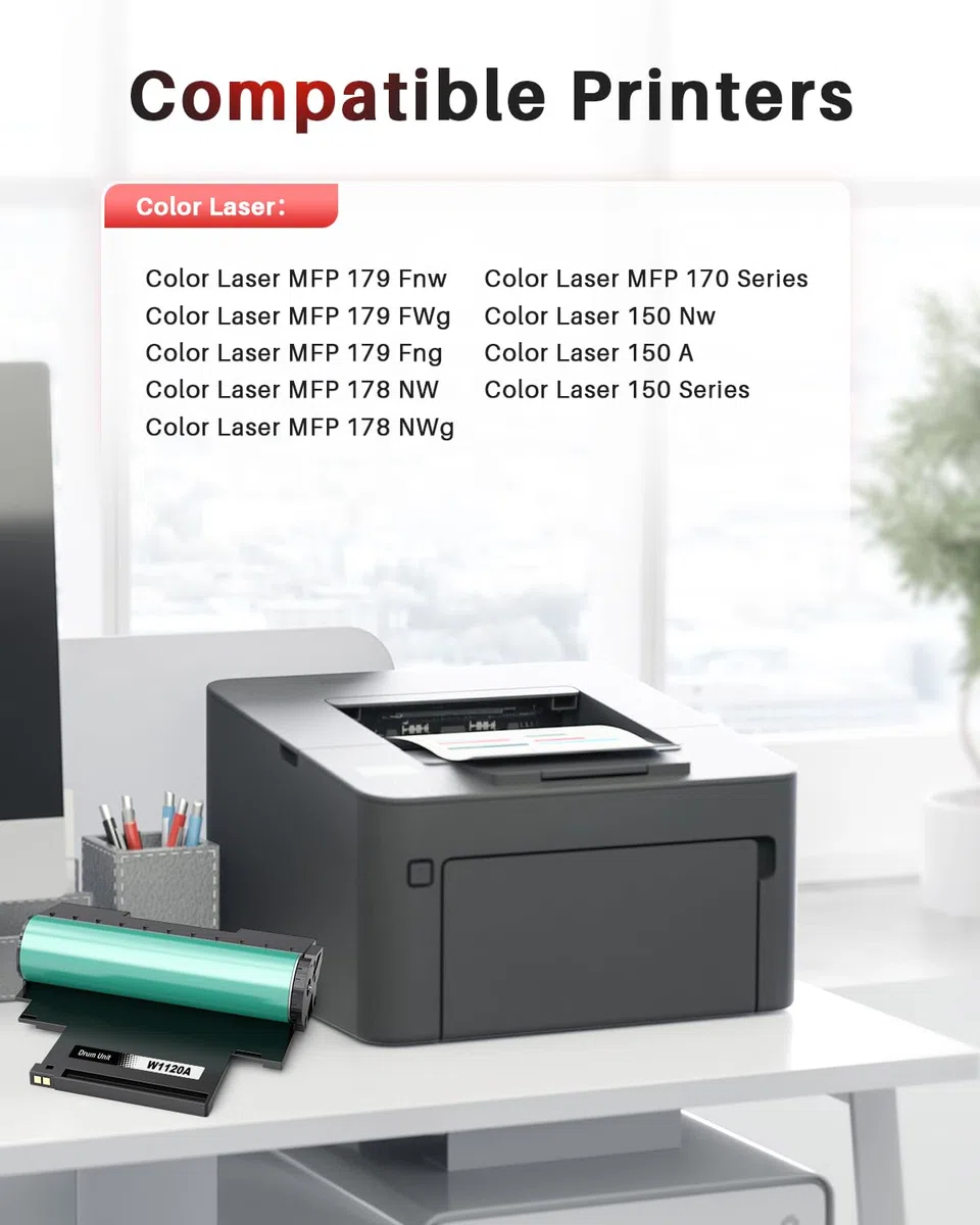 Trommel kompatibel für HP W1120A 120A Bildtrommel für HP Color Laser MFP 179fnw 178nw 150nw 150a MFP 178nwg 179fwg Laser Printer (1Pack)