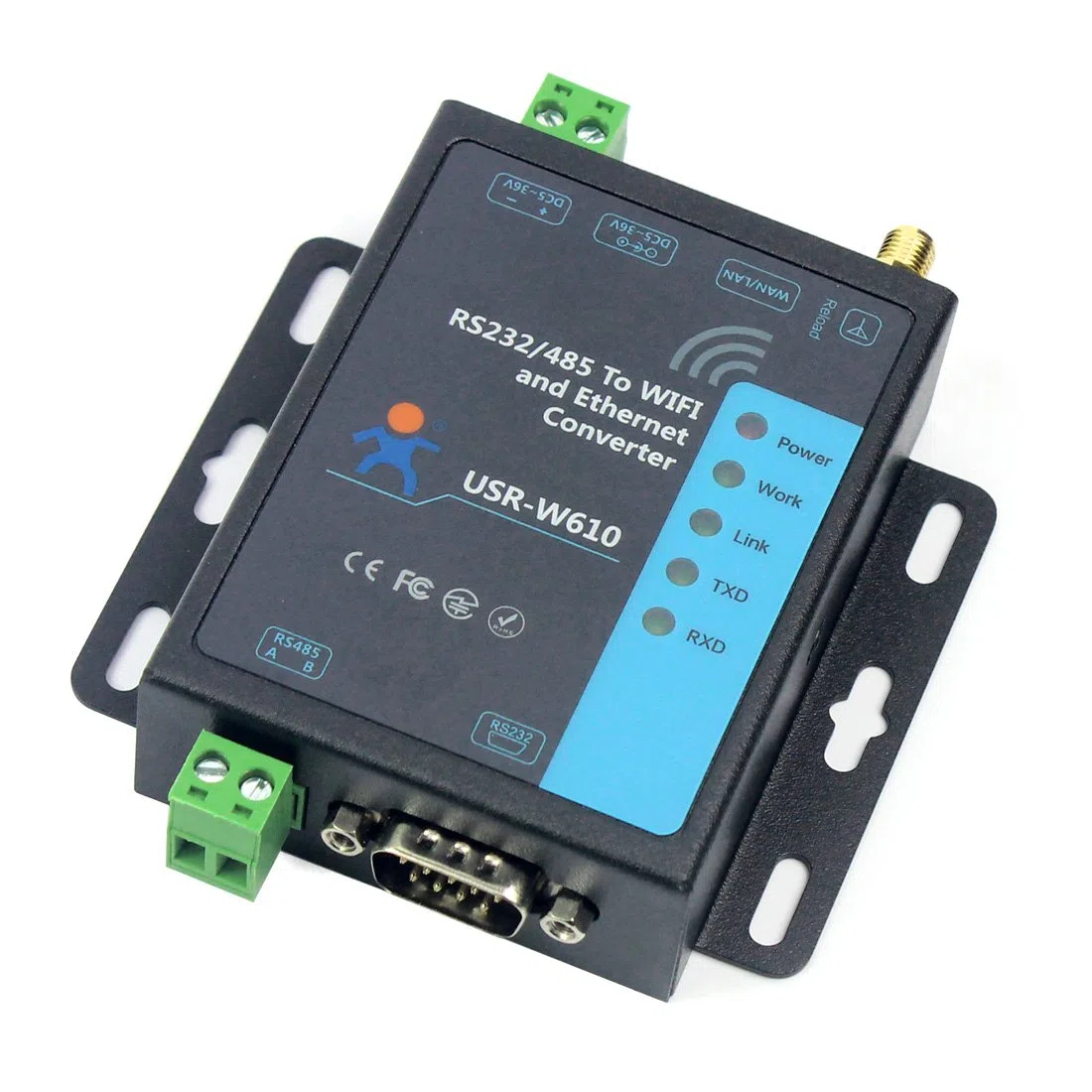 USR-W610 Seriell zu WiFi Ethernet Drahtloser Konverter RS232 RS485 Serieller Server WatchDog Modbus Gateway TCP UDP