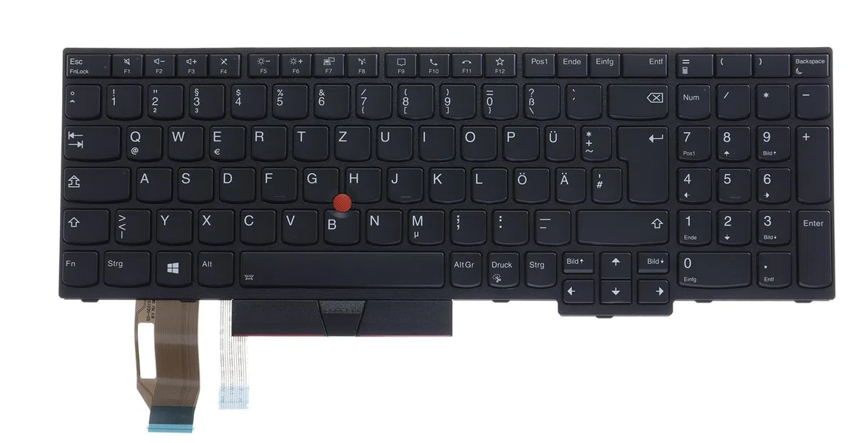 LeFix Orig. Deutsch Tastatur mit Backlight für Lenovo Thinkpad E580 E585 E590 E595|T590 |L580 L590 |P52 P53 P53s,P72 P73|Schwarz