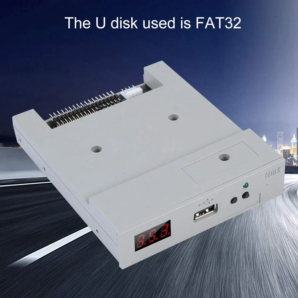 Diyeeni USB-Emulator SFR1M44-U100 USB-SSD-Diskettenlaufwerksemulator Geeignet für industrielle Steuergeräte mit 1,44 MB Diskettenlaufwerk