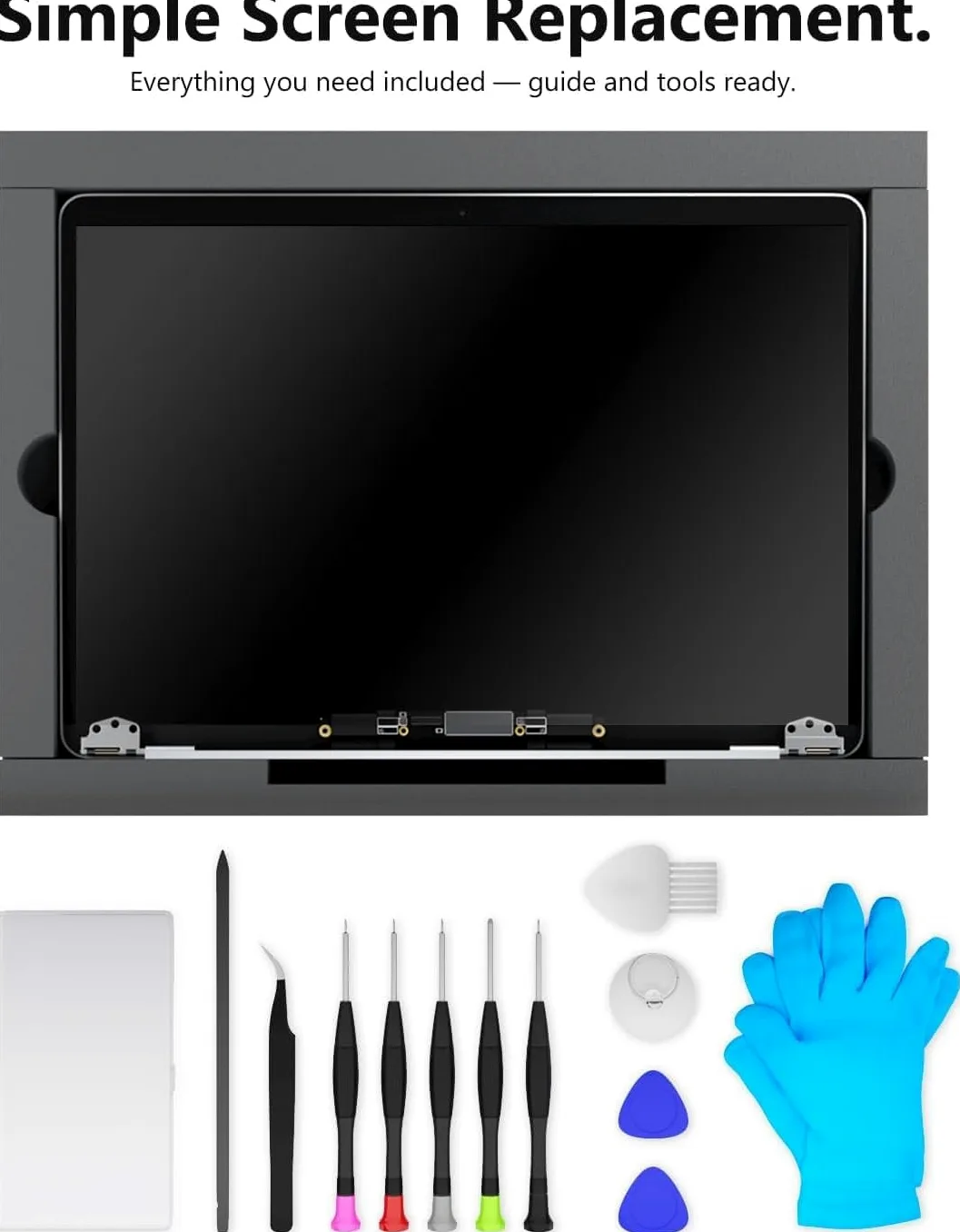 LHM A2337 Bildschirmersatz für MacBook Air 13,3" M1 2020 (EMC 3598 MGN63 MGN93 MGND3 MGN73 MGNA3 MGNE3) 2560 x 1600 Voll-LCD-Display mit Befestigungssatz (A2337 Roségold)