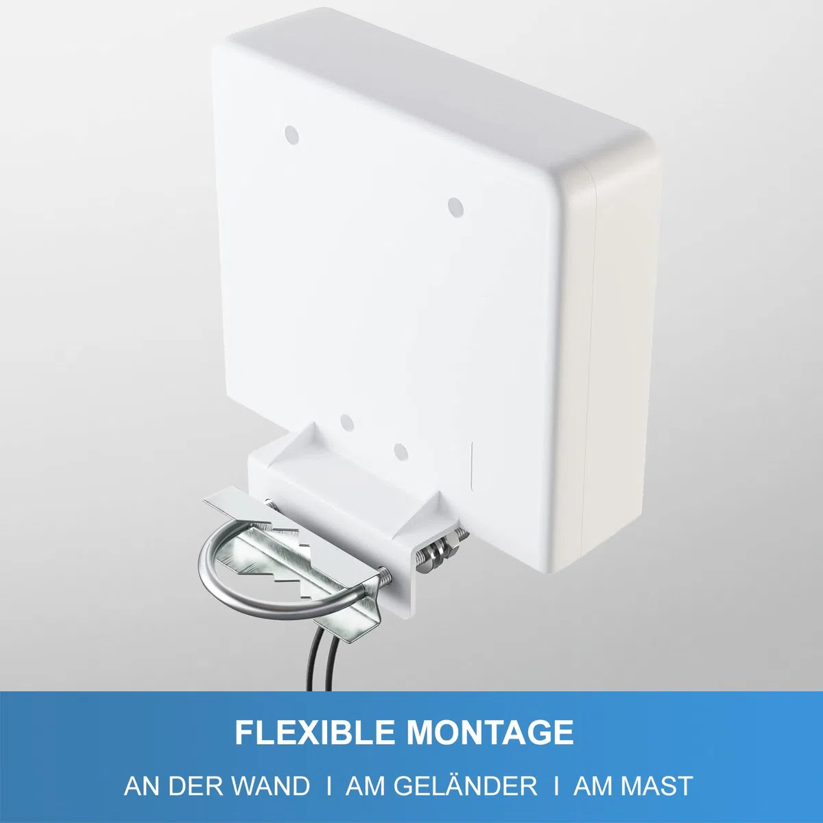 5G LTE Antenne Außenantenne Multiband Duo Antenne 5G / 4G / 3G MiMo 2X 9 dBi max. Verstärkung Wetterfest Outdoor für LTE Router mit SMA Anschluss für alle Netze 690-3800 MHz von netshop 25