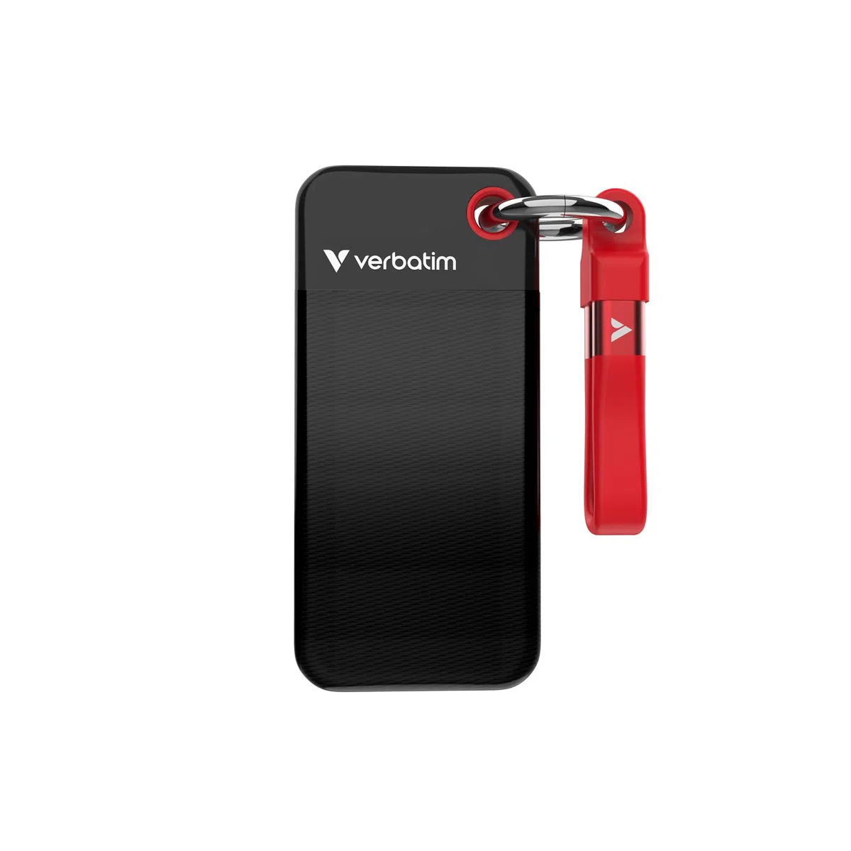 Verbatim Pocket SSD 1 TB, Externe SSD USB 3.2 Gen 2, bis zu 1000 MB/s Lesen & Schreiben, tragbare Festplatte für PC, Mac & Konsole, Schwarz/Rot