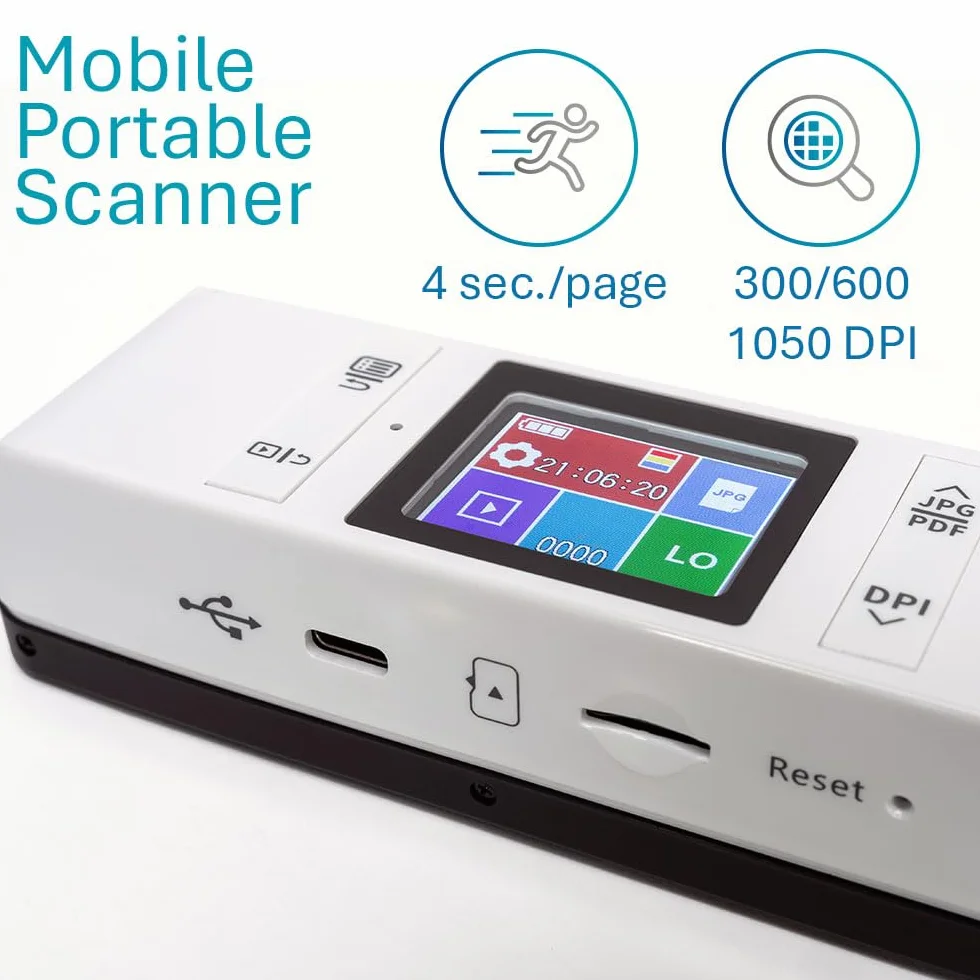 IRIScan Book Scanner – v7: Dokumentenscanner a4 + Hartschalentasche für Handscanner