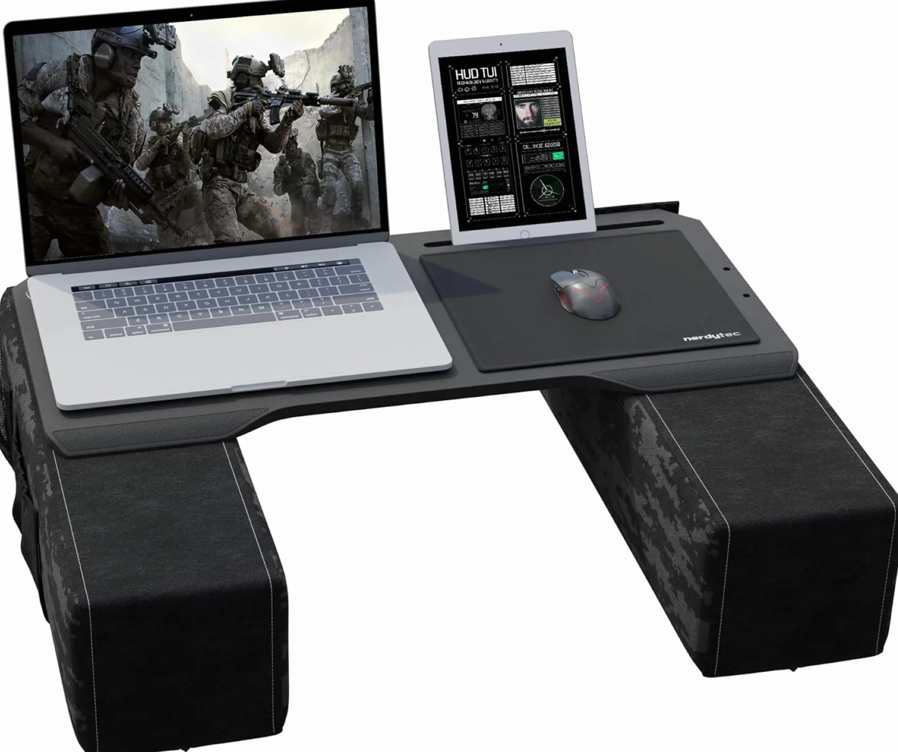Couchmaster CYBOT, ergonomischer Laptoptisch für Couch, Sofa und Bett, extra breiter Laptop Tisch für Notebooks oder Wireless Peripherie