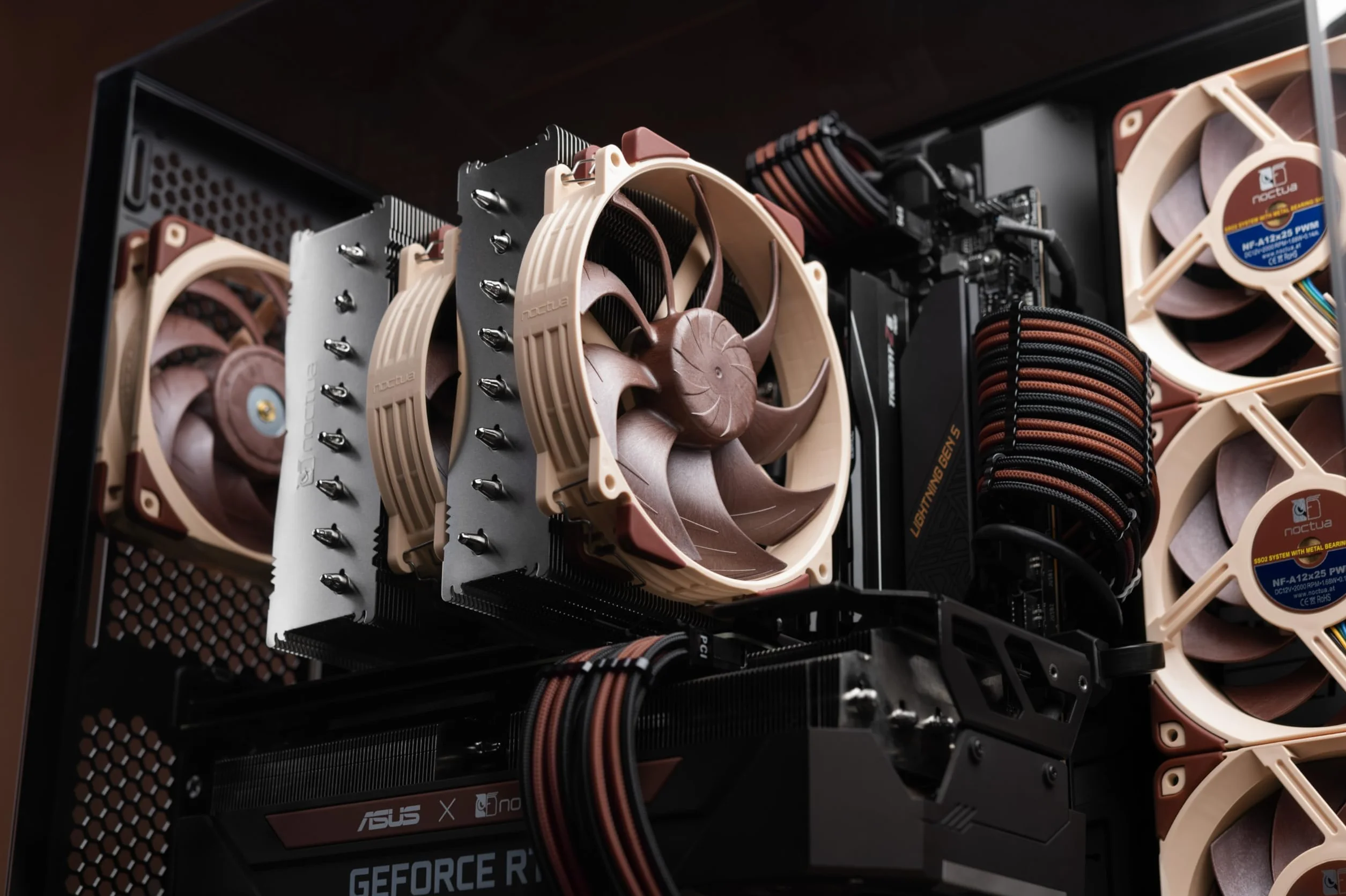Noctua NH-D15 G2 LBC Dual Tower CPU-Kühler, Spezialversion Mit Niedriger Kontaktflächenkonvexität für AMD AM5/AM4 (Braun)